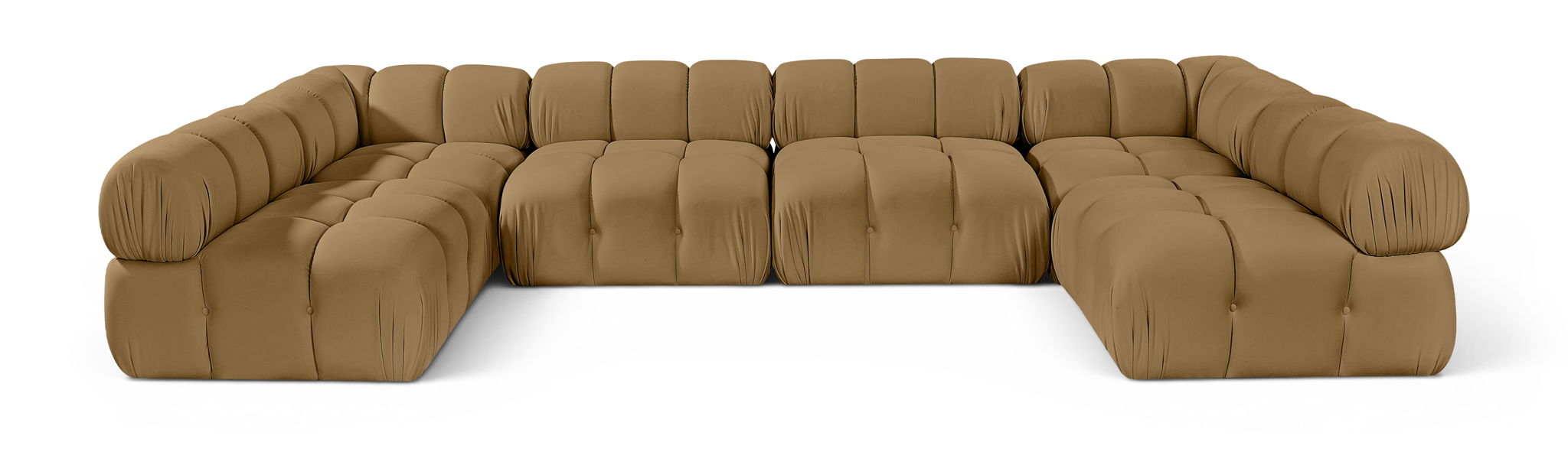 Orin - U-Shaped Velvet 6 Piece Modular Sectional
