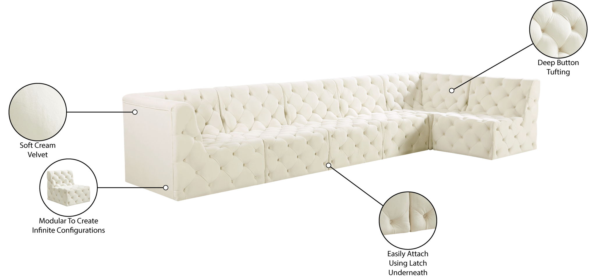 Tuft - 6 Piece Modular Sectional