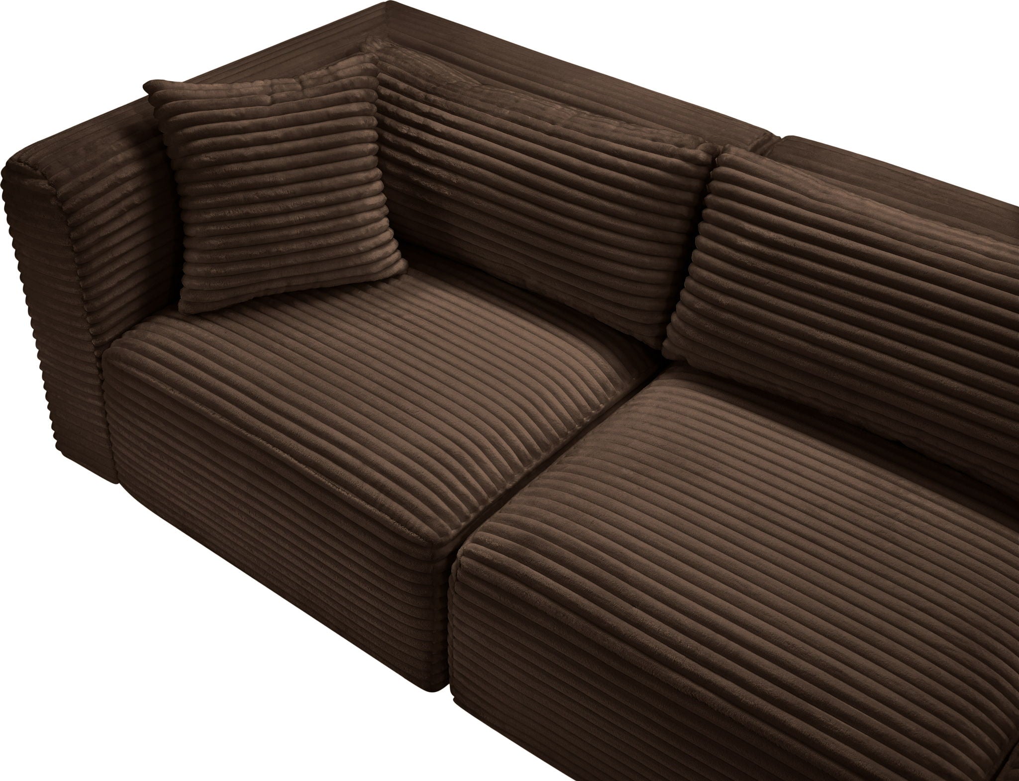Shaggy - 7 Piece Modular U-Shaped Sectional With Ottoman