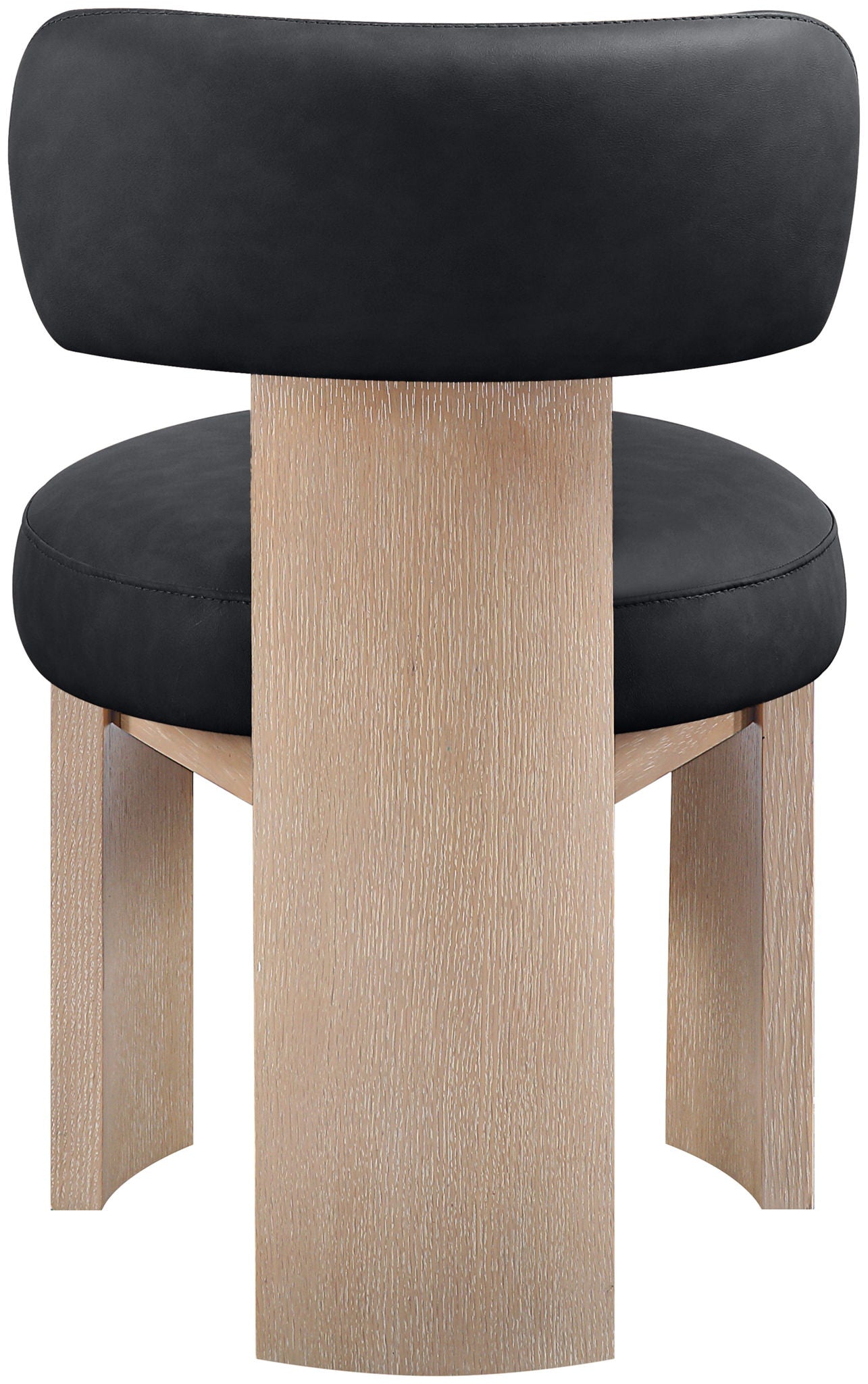 Atelier - Vegan Leather Upholstered Dining Chair (Set of 2) - Painted Natural Frame
