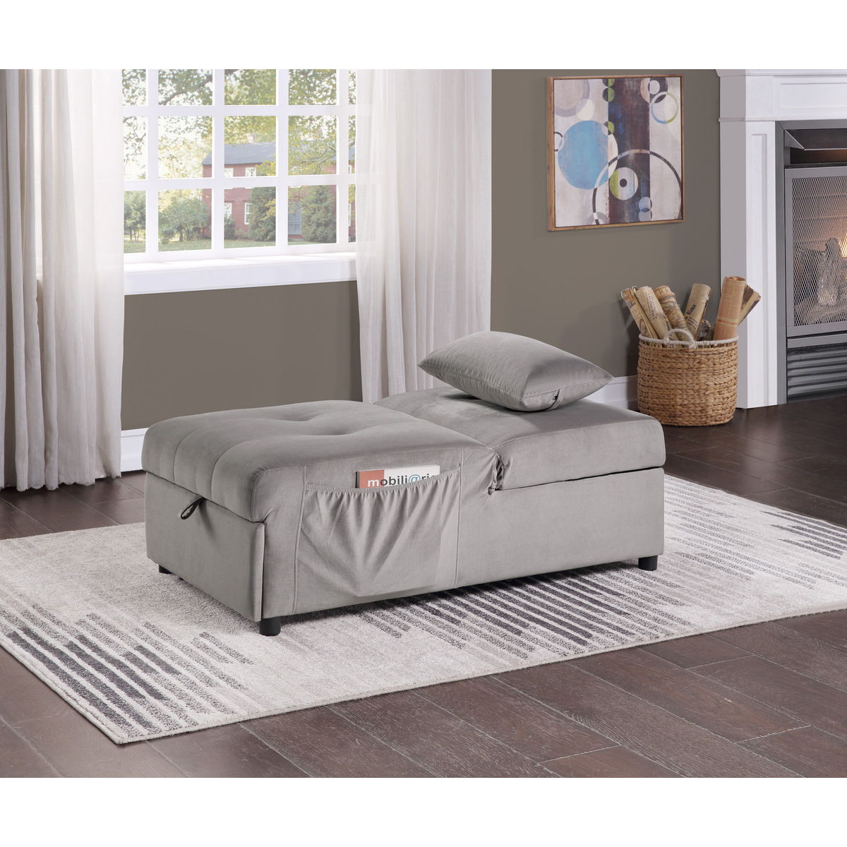 Garrell - Lift Top Storage Bench With Pull-Out Bed