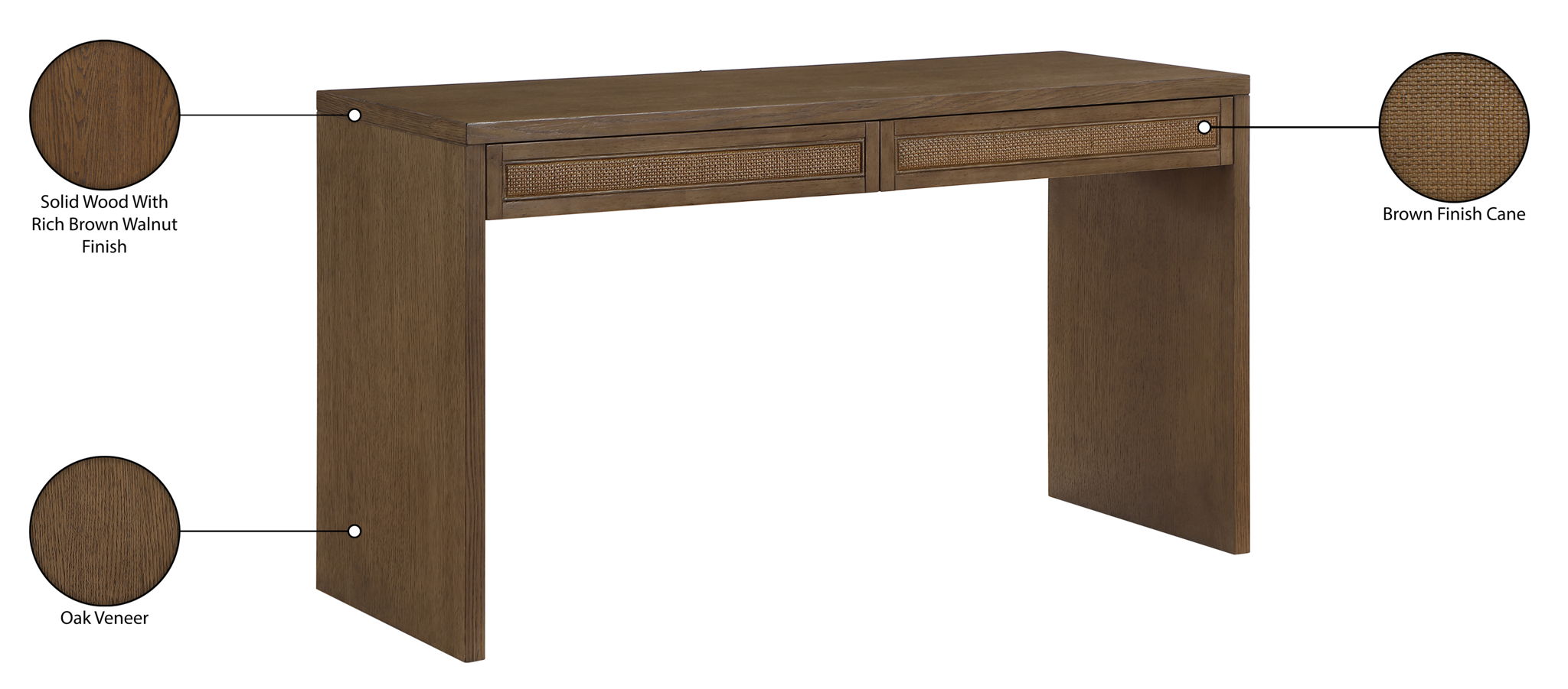 Avro - Solid Wood And Oak Veneer Desk