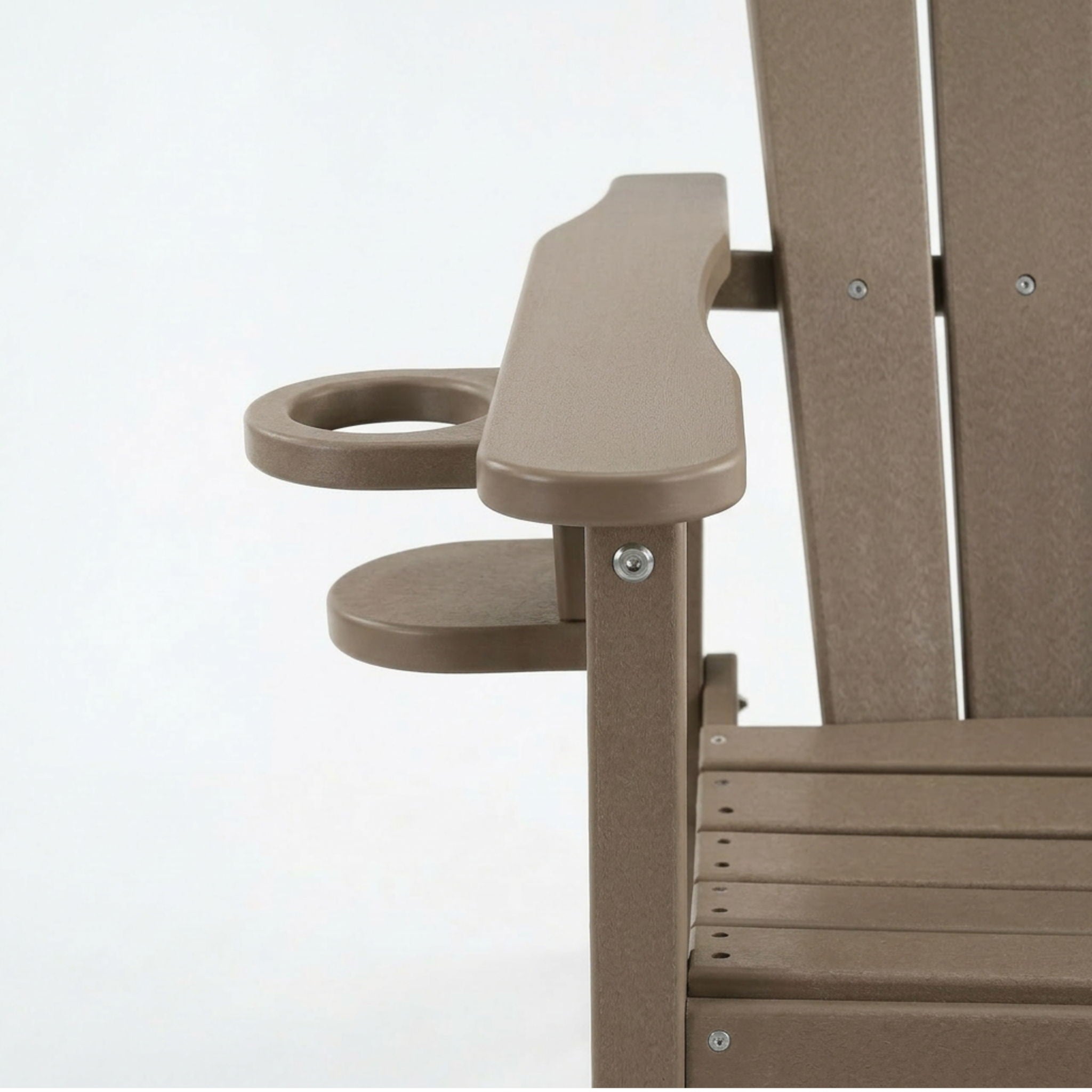 Bar Height Adirondack Chair With Cup Holder And Armrests