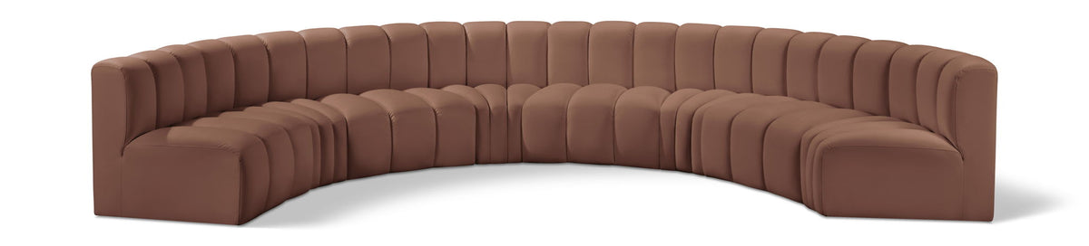 Arc - Faux Leather 8 Piece U-Shaped Modular Sofa