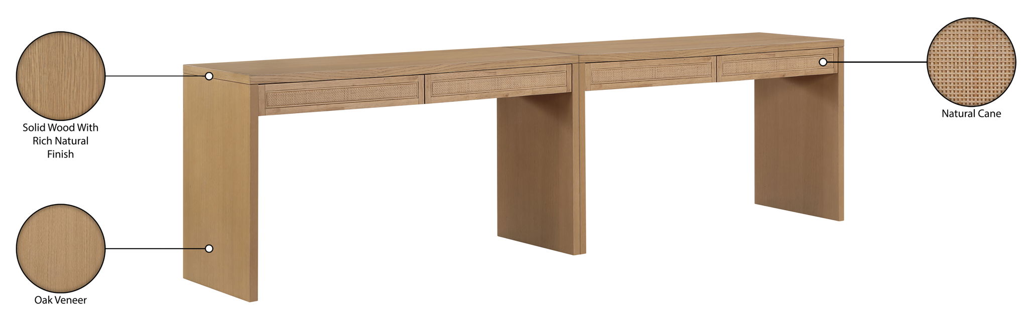 Avro - Solid Wood And Oak Veneer Desk