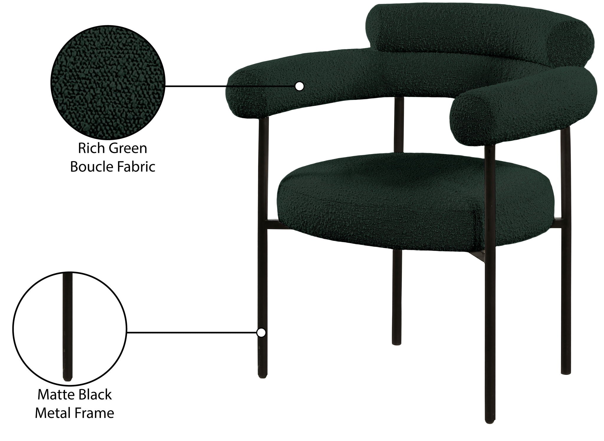 Blake - Dining Chair With Black Legs (Set of 2)