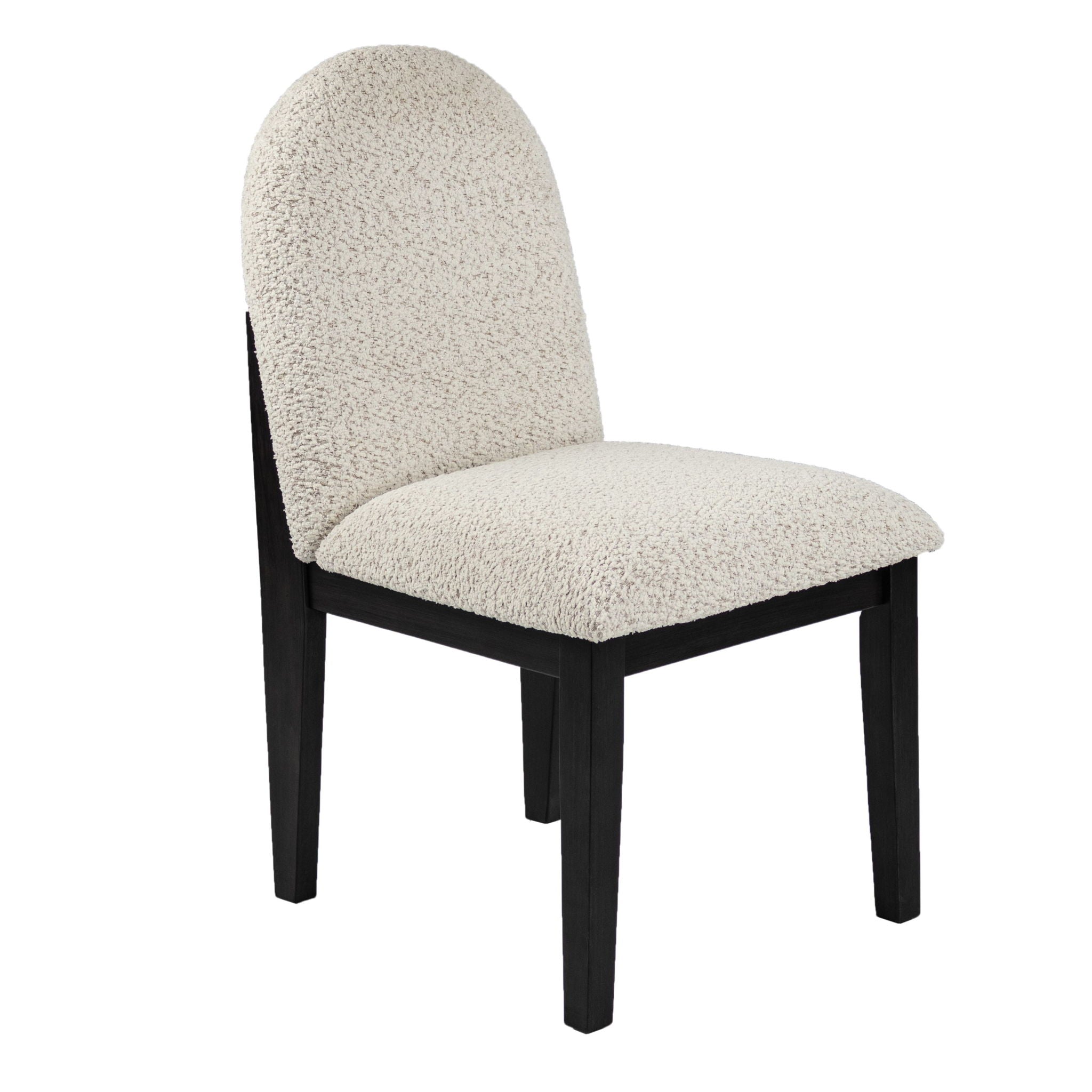 5 Piece Round Dining Set With With Chairs - Black / White