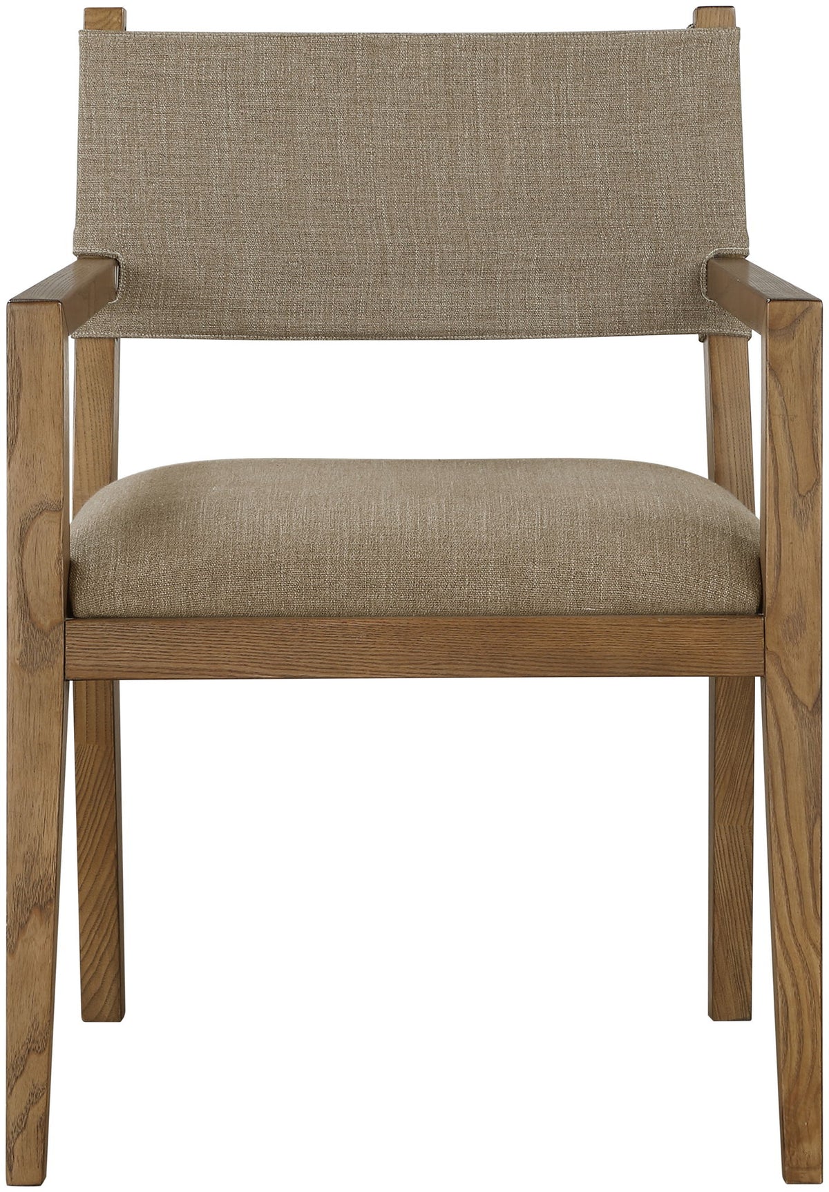 Avon - Linen Textured Performance Fabric Dining Arm Chair
