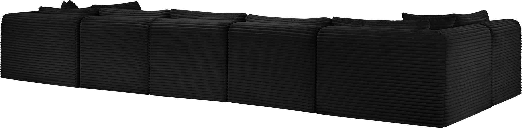 Shaggy - 7 Piece Modular U-Shaped Armless Sectional