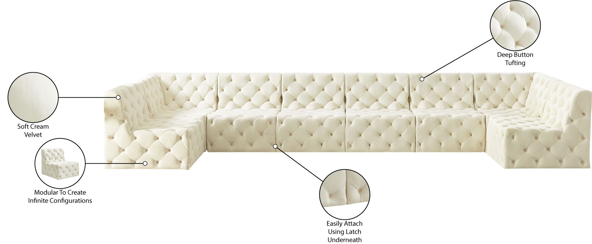 Tuft - 8 Piece Modular Sectional