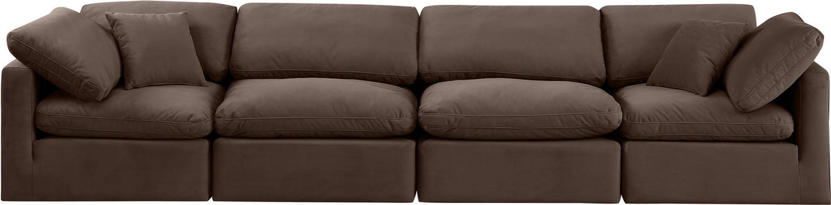 Indulge - Velvet 4 Seat Modular Sofa