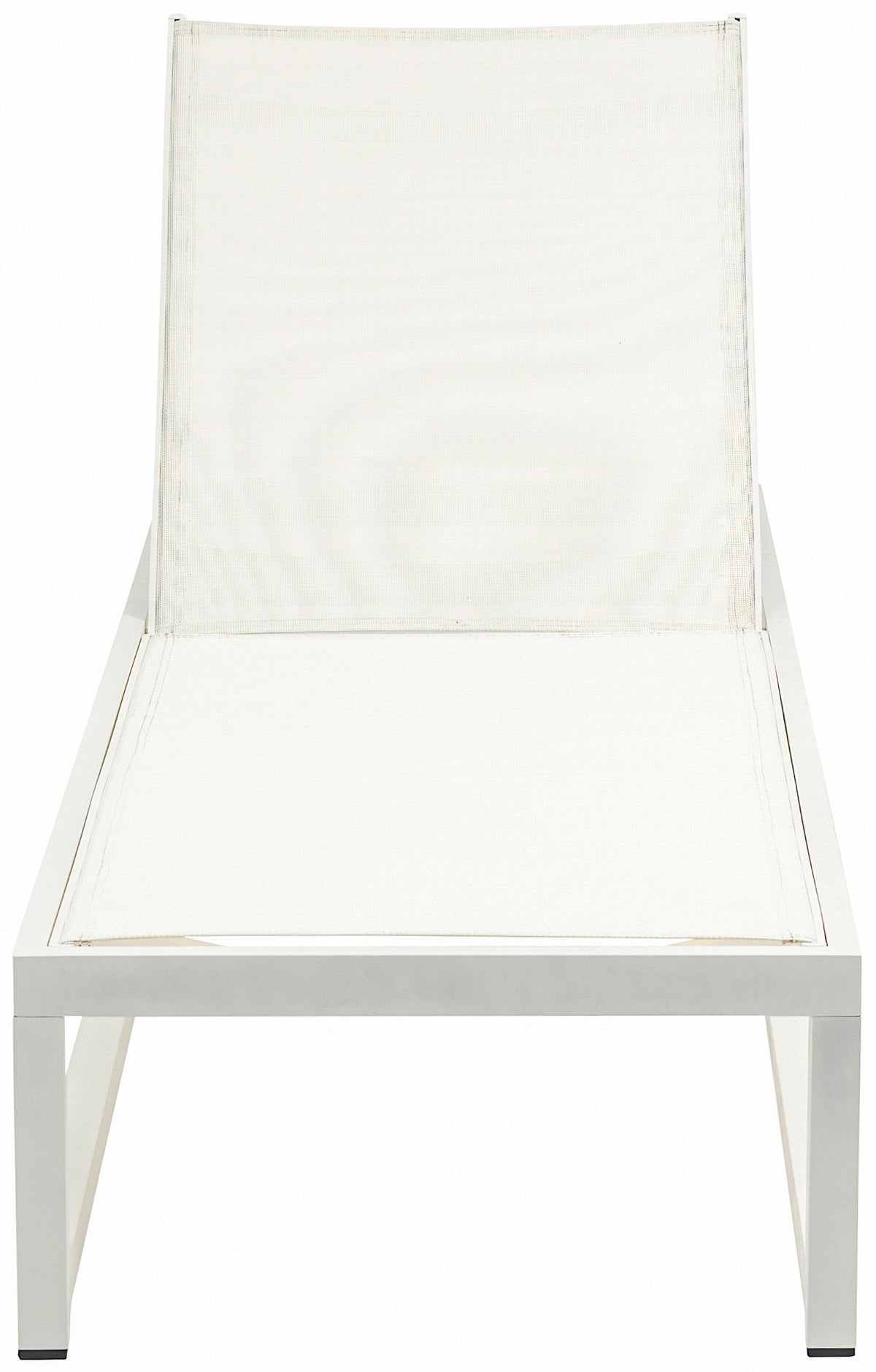 Maldives - Water Resistant Outdoor Patio Adjustable Sun Chaise Lounge Chair With White Base
