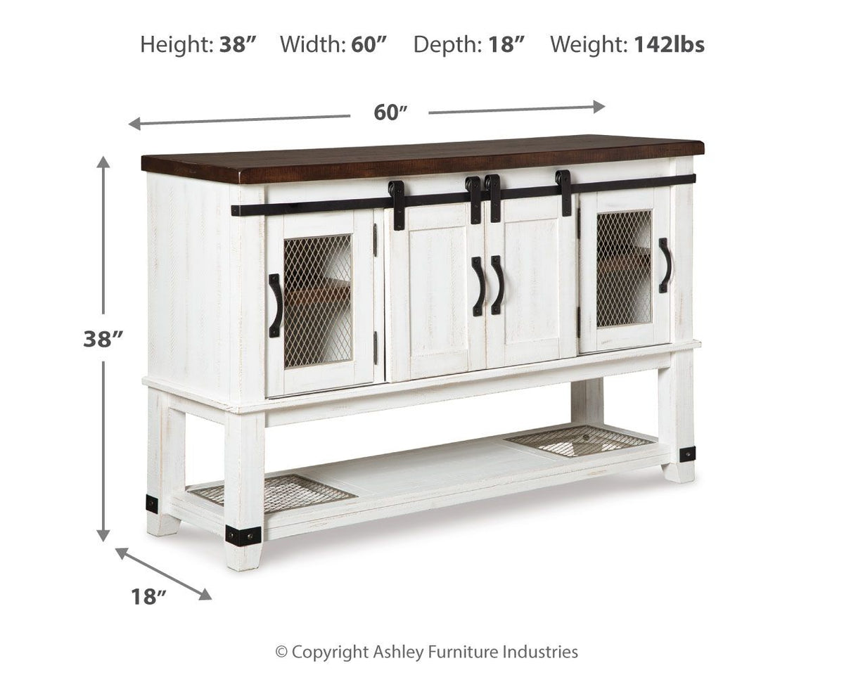 Valebeck - Dining Room Server - White / Brown