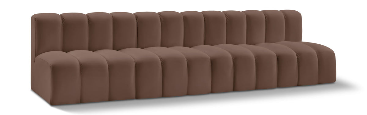 Arc - Faux Leather 4 Seats Modular Sofa