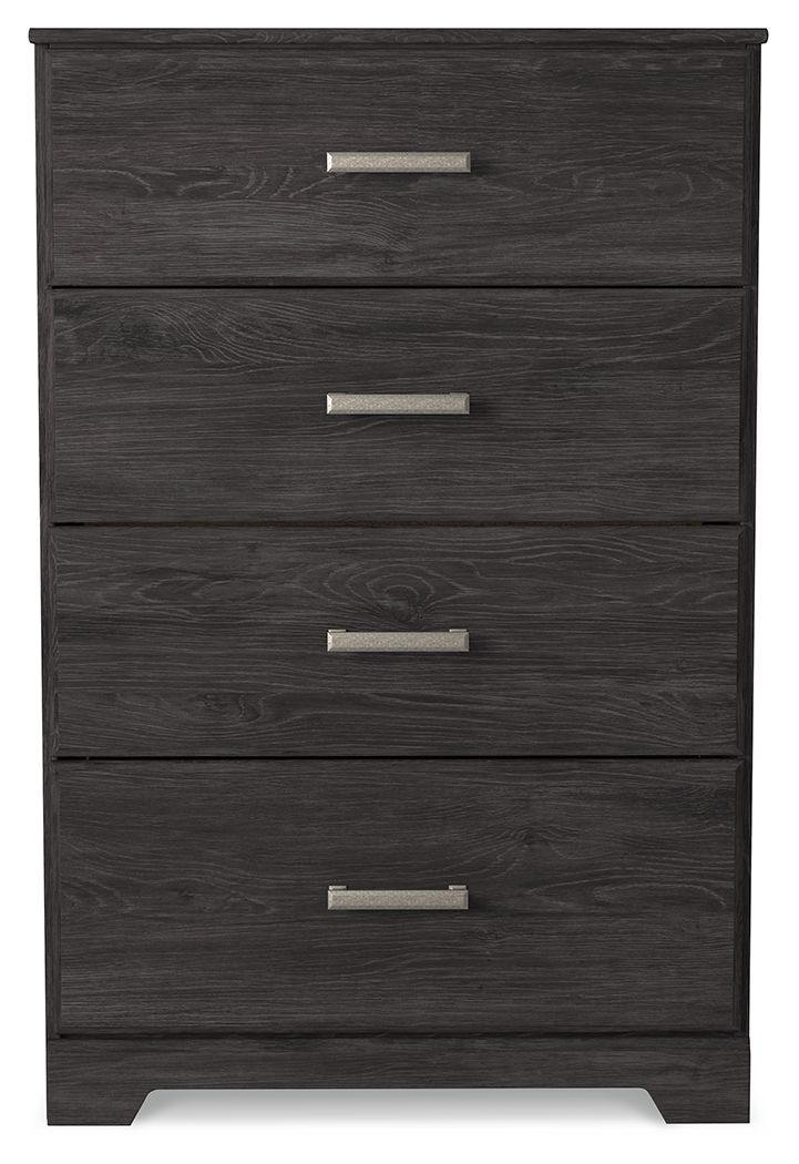 Belachime - Four Drawer Chest - Charcoal
