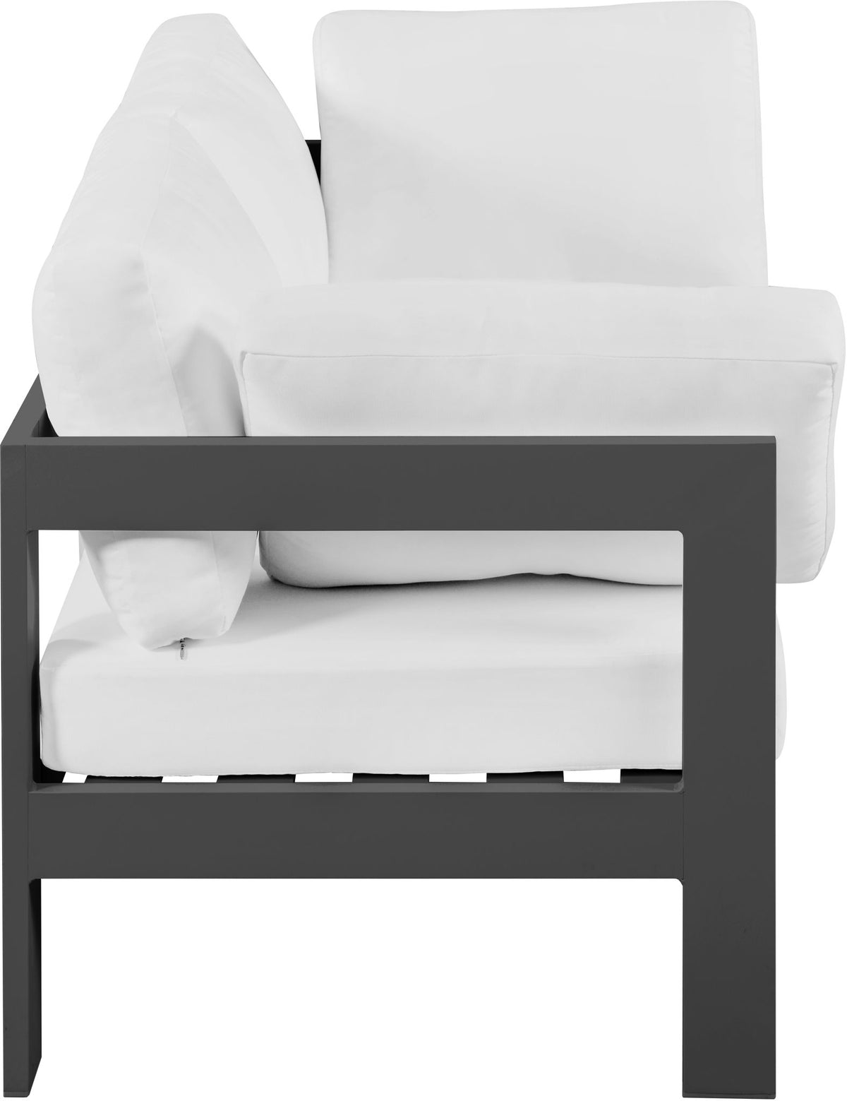 Nizuc - Outdoor Patio 2 Seat Modular Sofa With Gray Frame