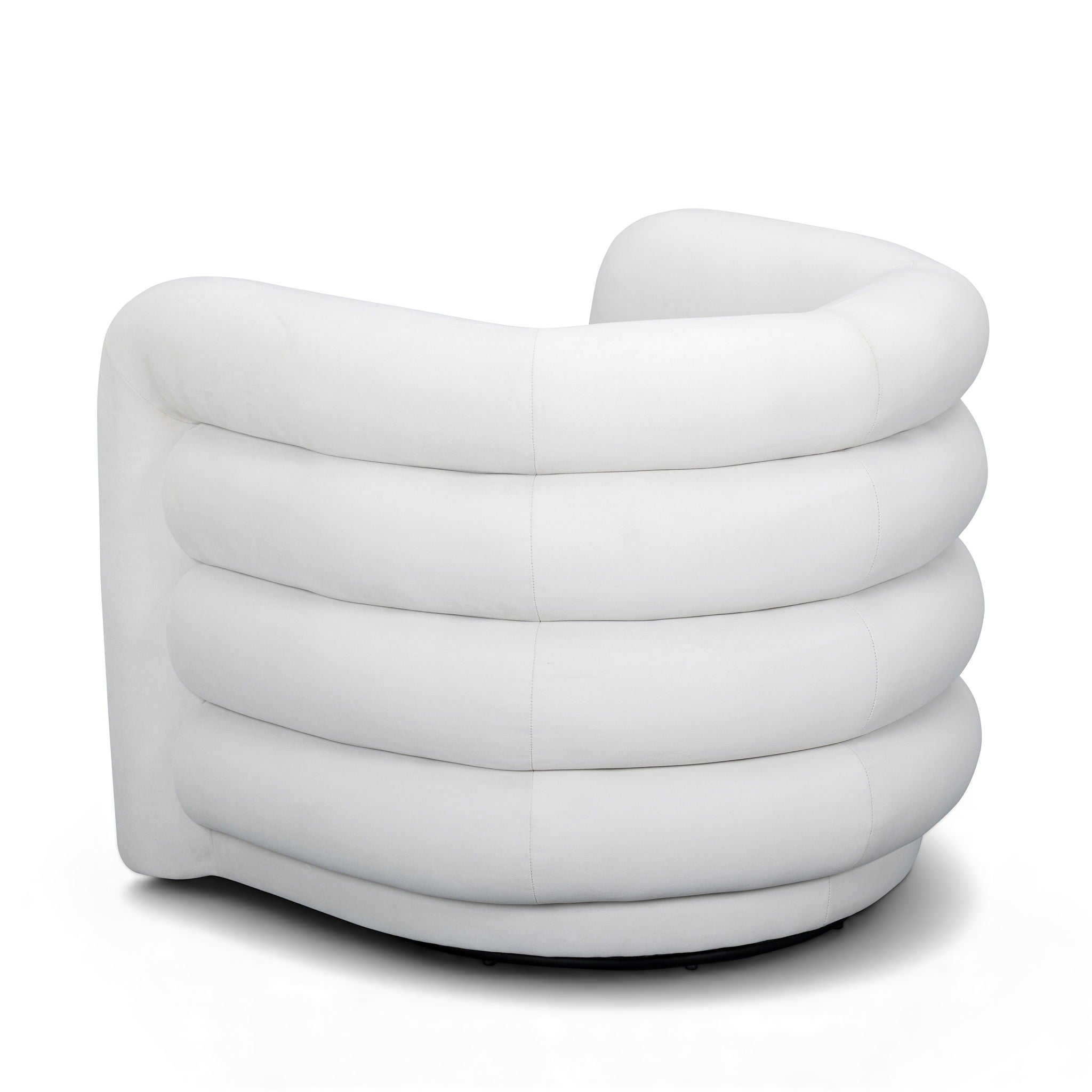 Curves - Velvet Swivel Accent Chair