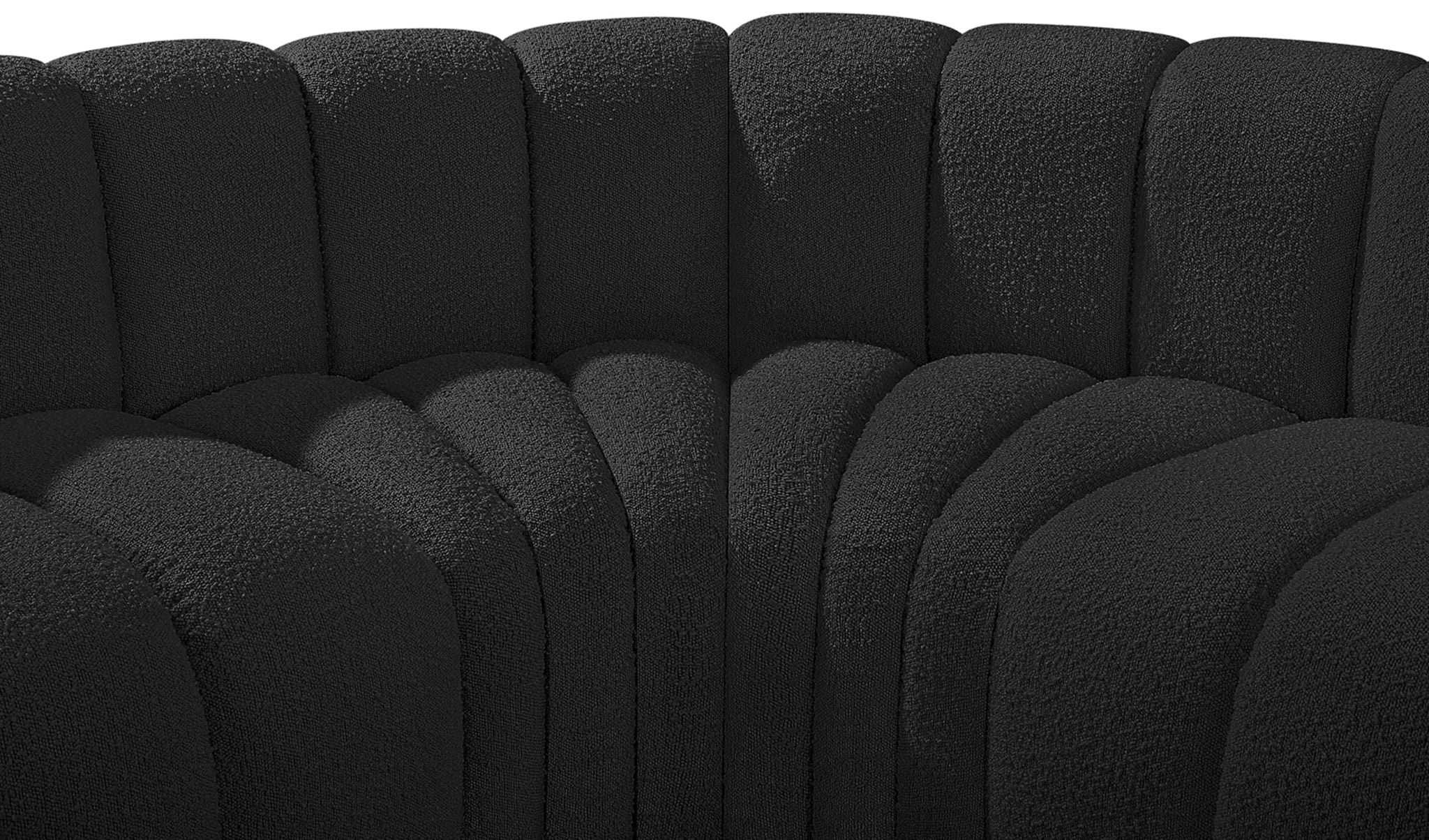 Arc - Boucle Fabric 4 Piece U-Shaped Modular Sofa
