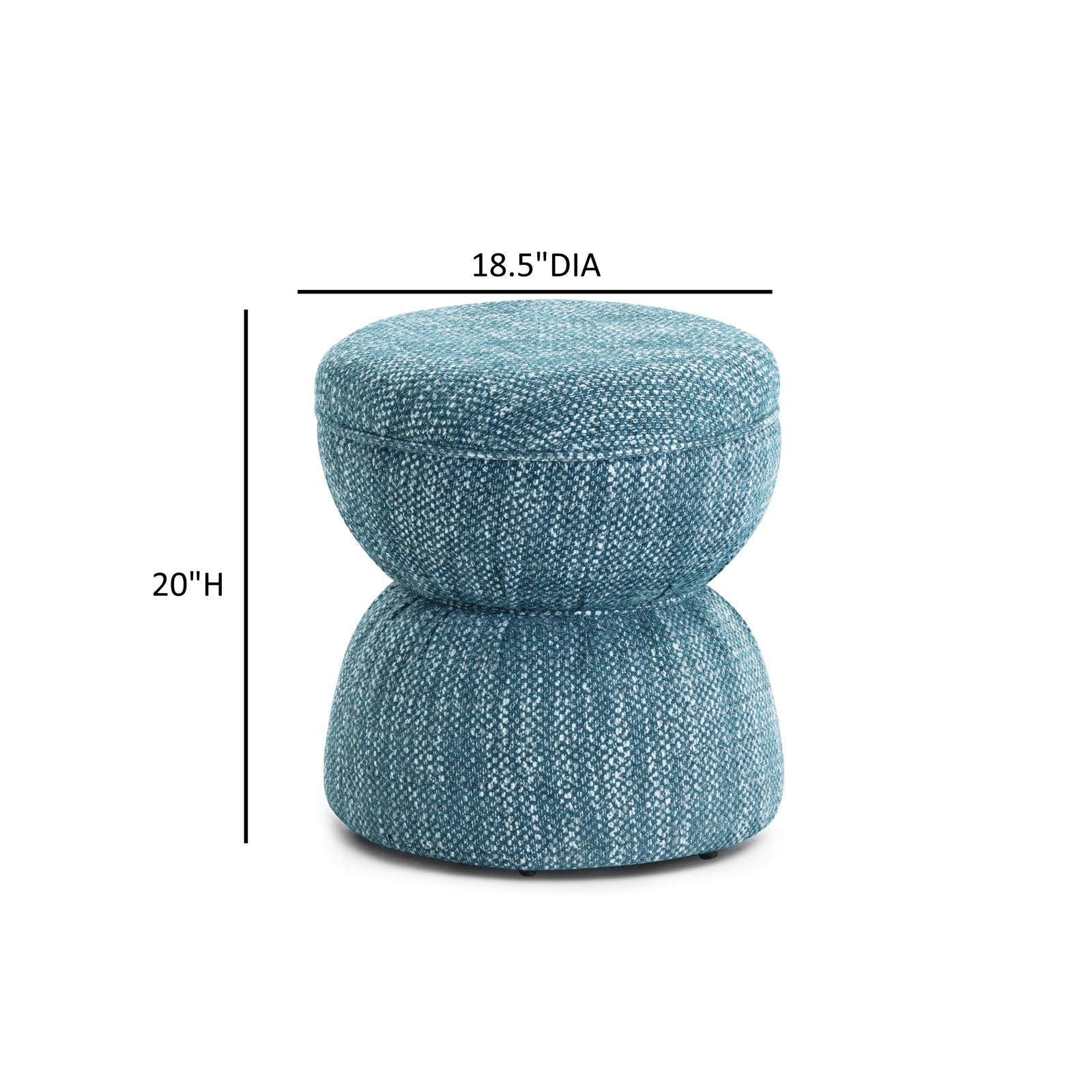 Tomlin - Gaming Ruched Ottoman