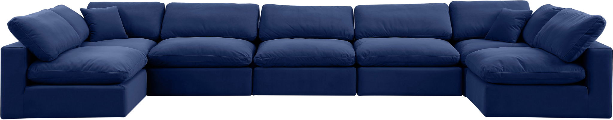 Comfy - 7 Piece Velvet Modular Armless Sectional