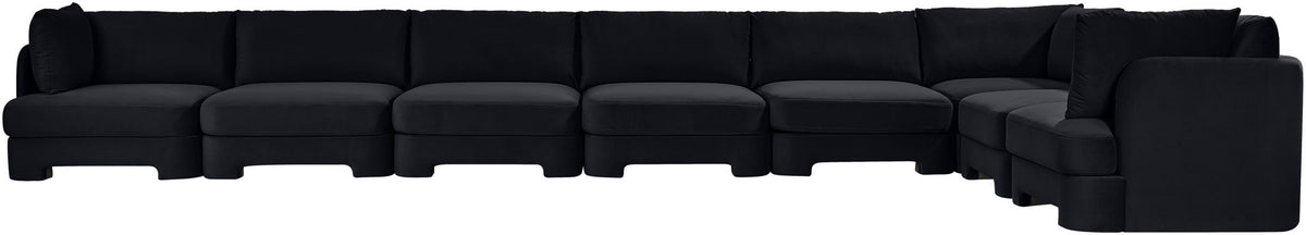 Hammond - Velvet Performance Fabric Upholstered 8 Piece L-Shaped Sectional
