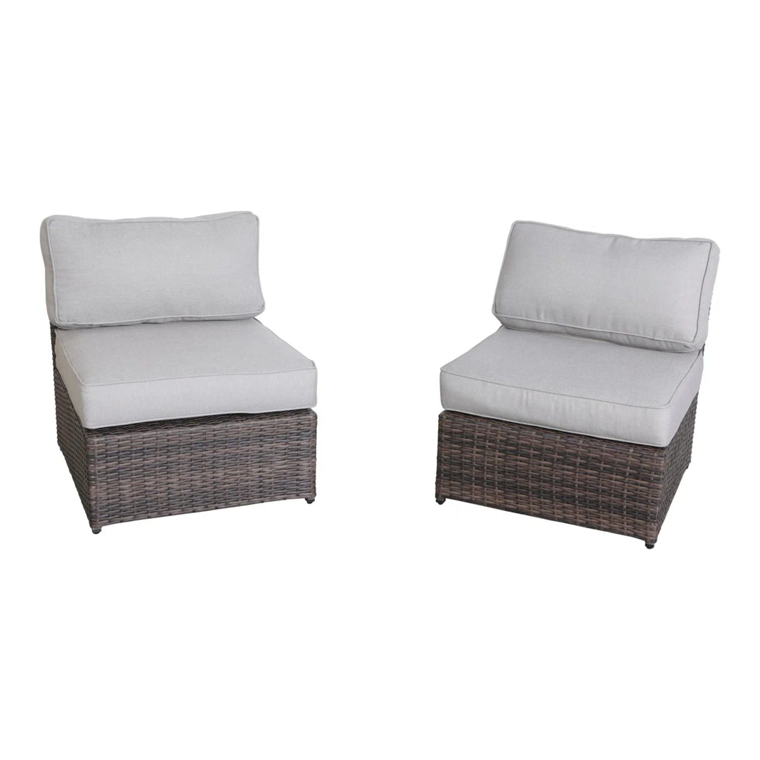 6 Person Patio Seating Set With Cushions And Durable - Brown