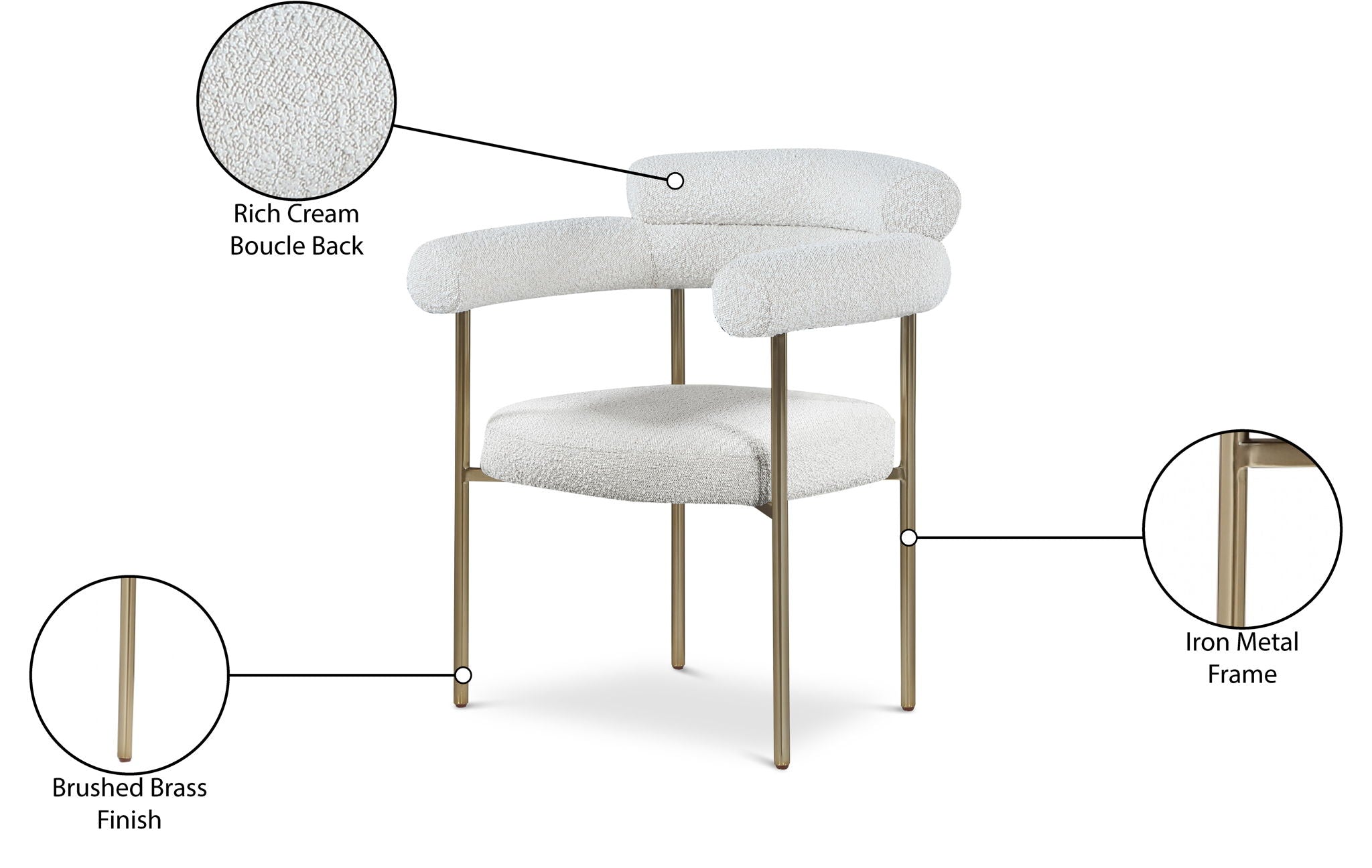 Blake - Boucle Fabric Dining Chair (Set of 2)
