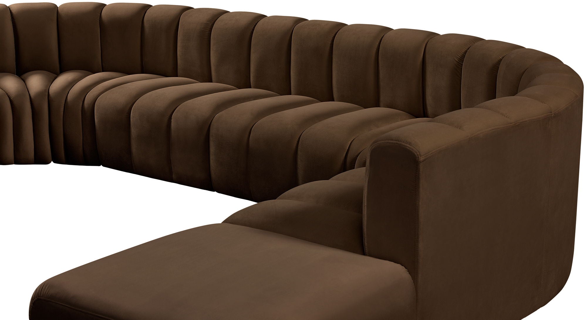 Arc - Velvet 7 Piece Corner Modular Sofa