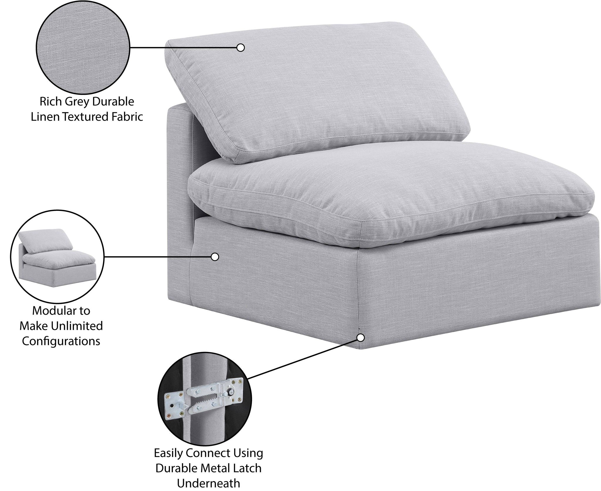 Indulge - Linen Armless Chair