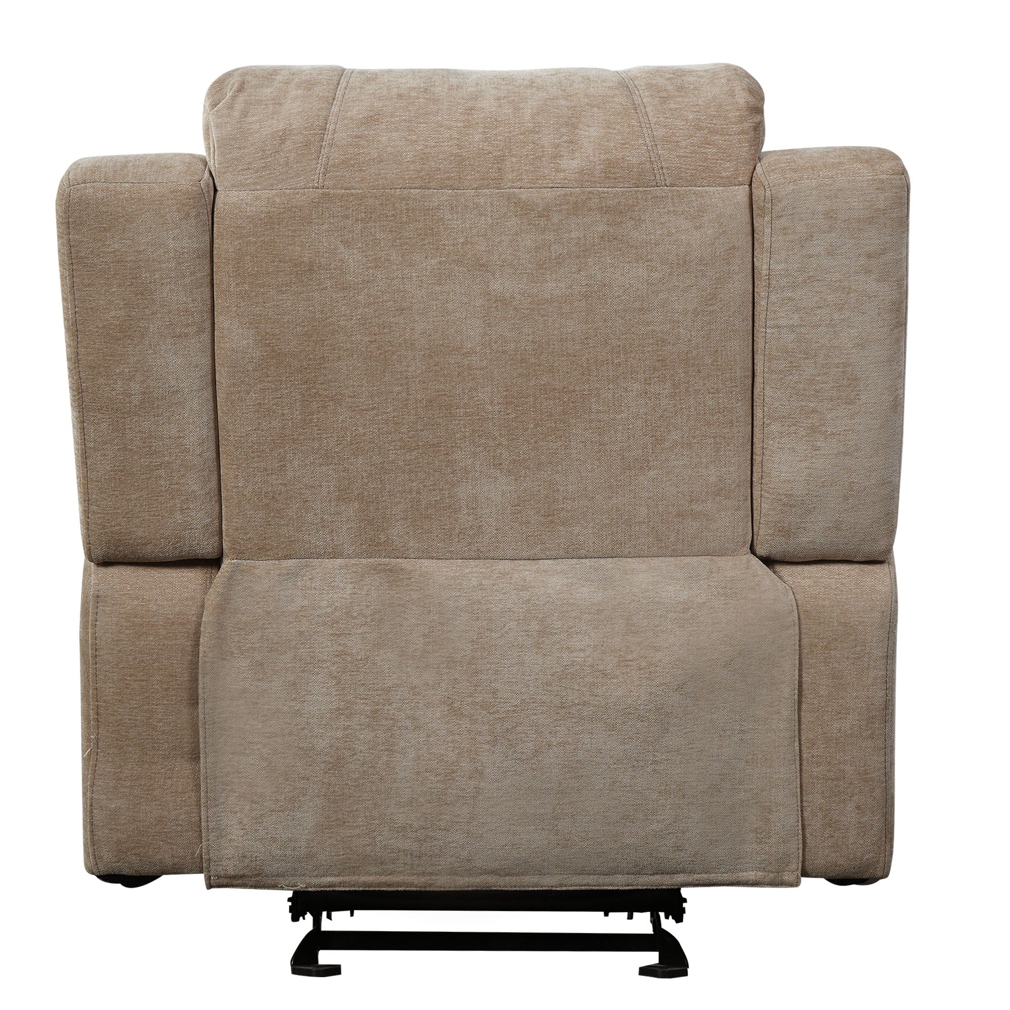 Upholstered Manual Recliner Chair With 3 Adjustable Backrest Positions