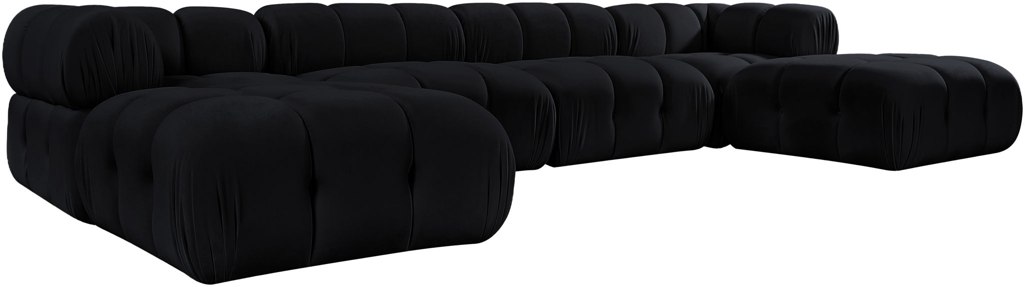 Orin - Velvet 6 Piece Modular Double Chaise Sectional