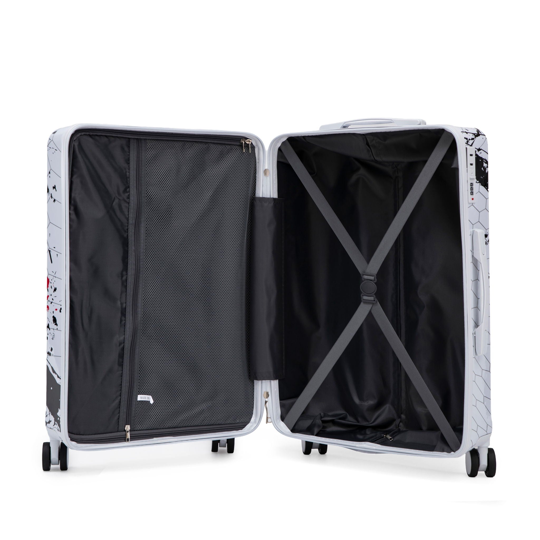 3 Piece With Combination Lock And Silent Wheels