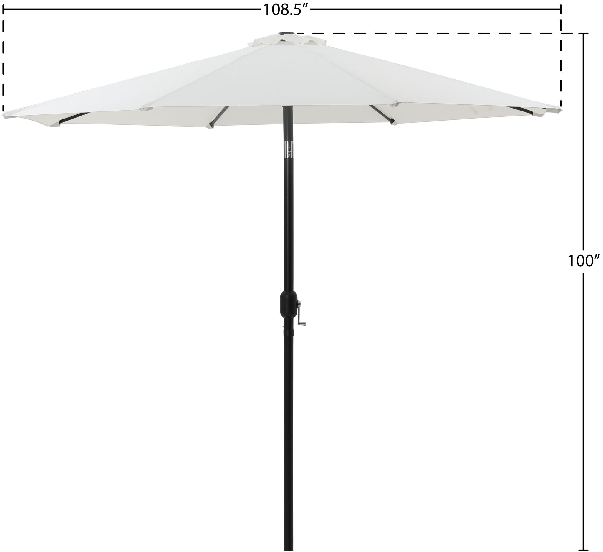 Fiji - Patio Umbrella With Black Pole