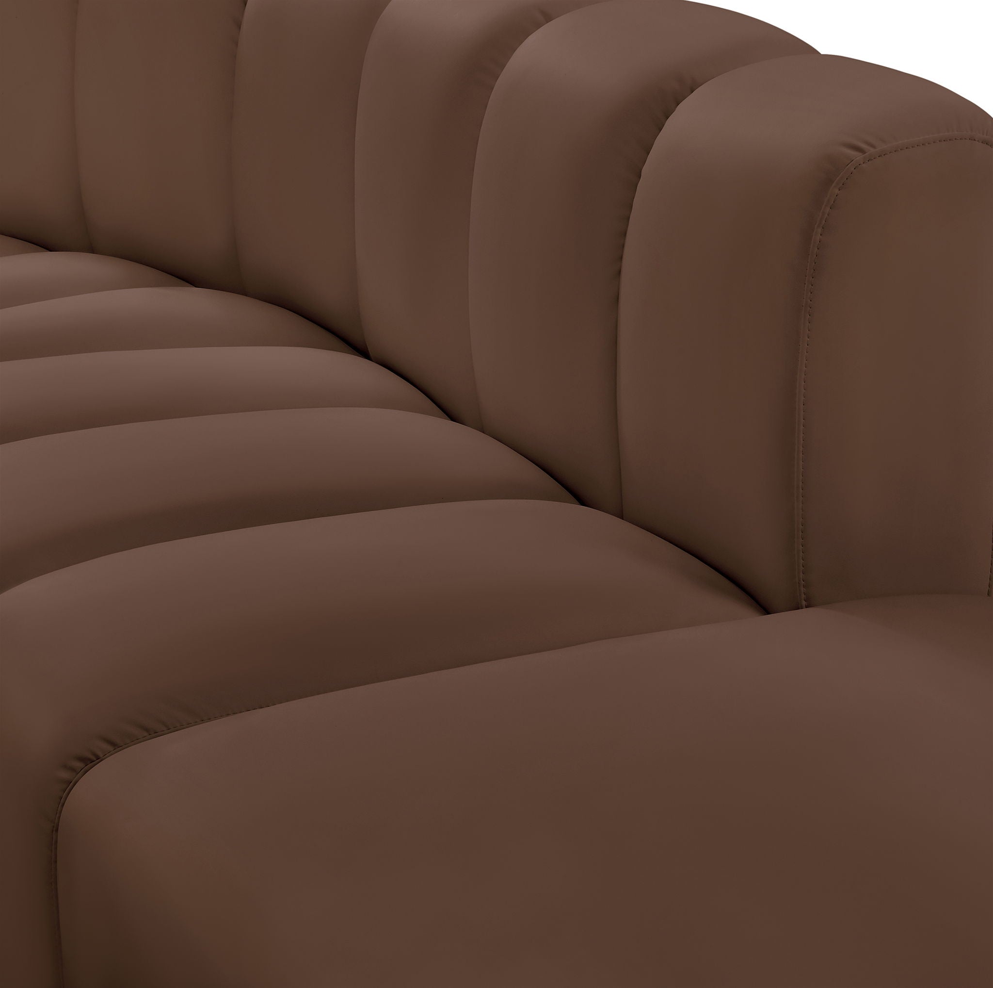 Arc - Faux Leather 3 Piece Modular Sofa