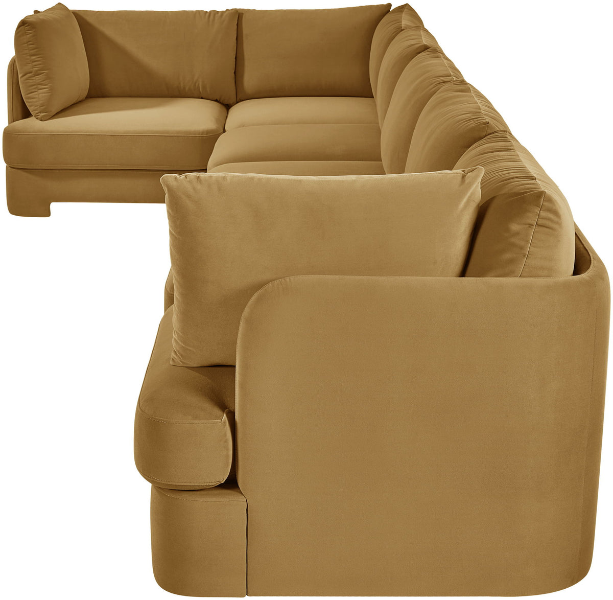 Hammond - Velvet Performance Fabric Upholstered 6 Piece L-Shaped Sectional