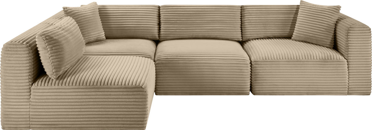 Shaggy - Fabric 4 Piece Modular Sectional