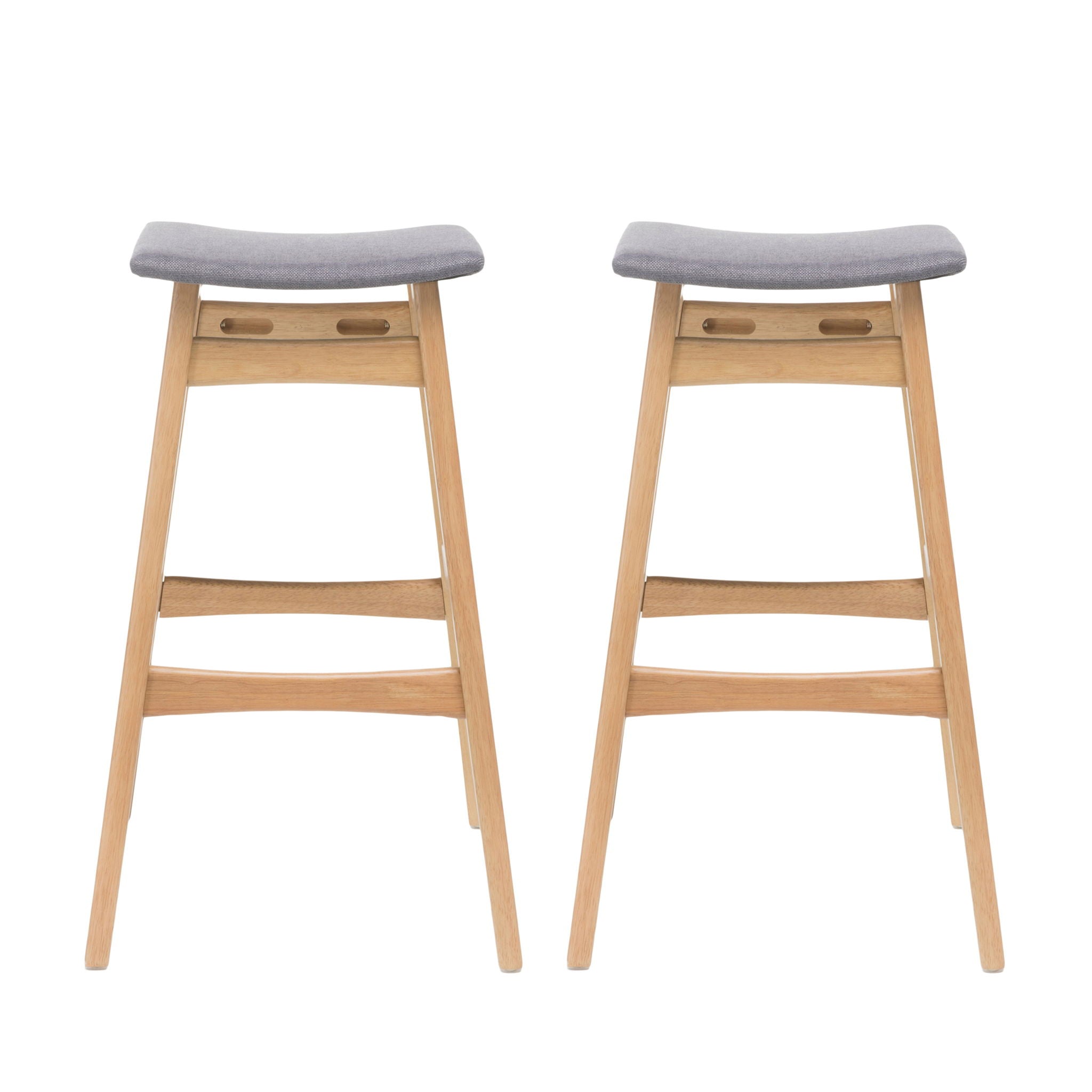 Modern Bar Stool Set With Upholstered Seating