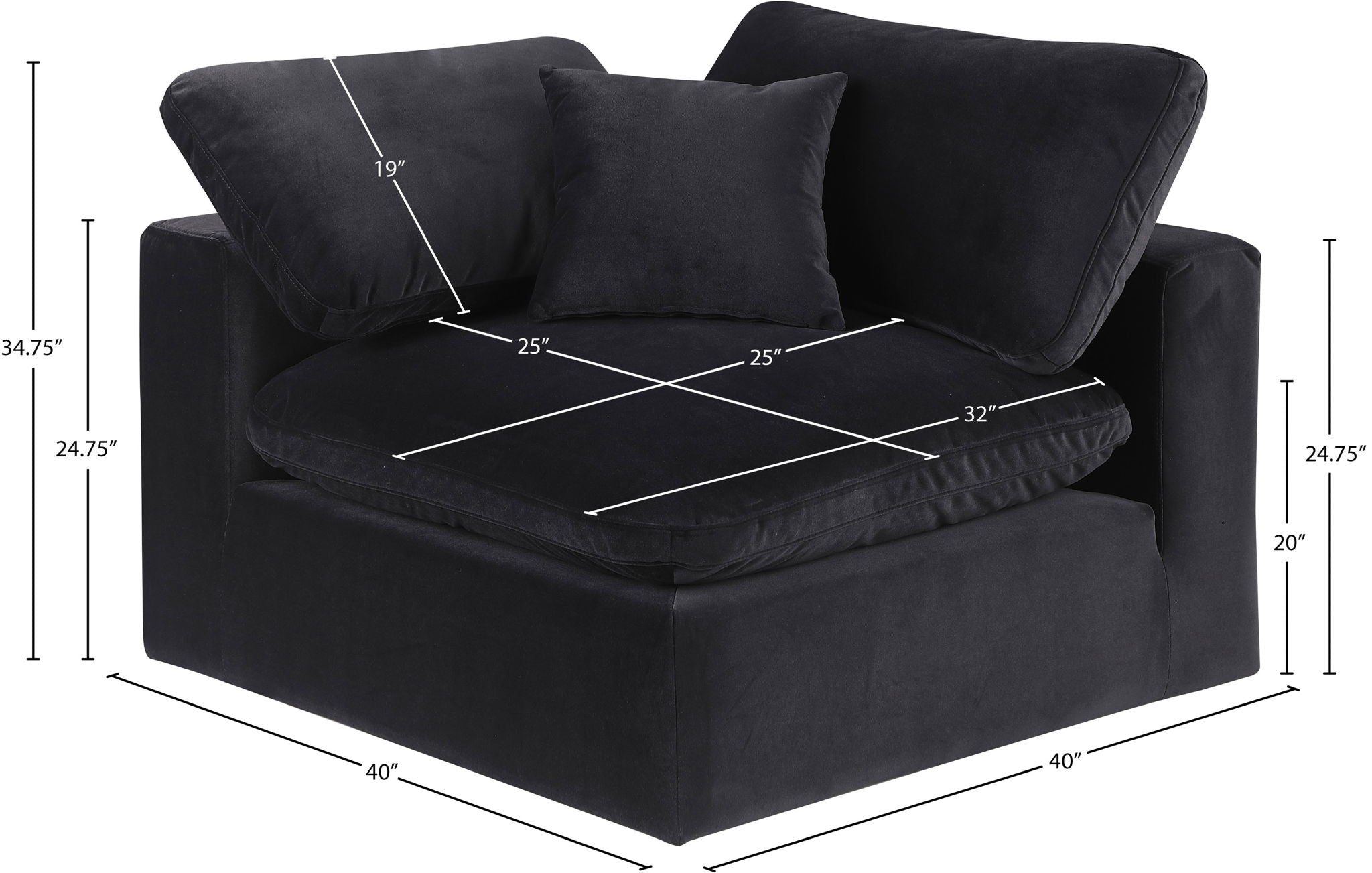 Comfy - Velvet Corner Chair
