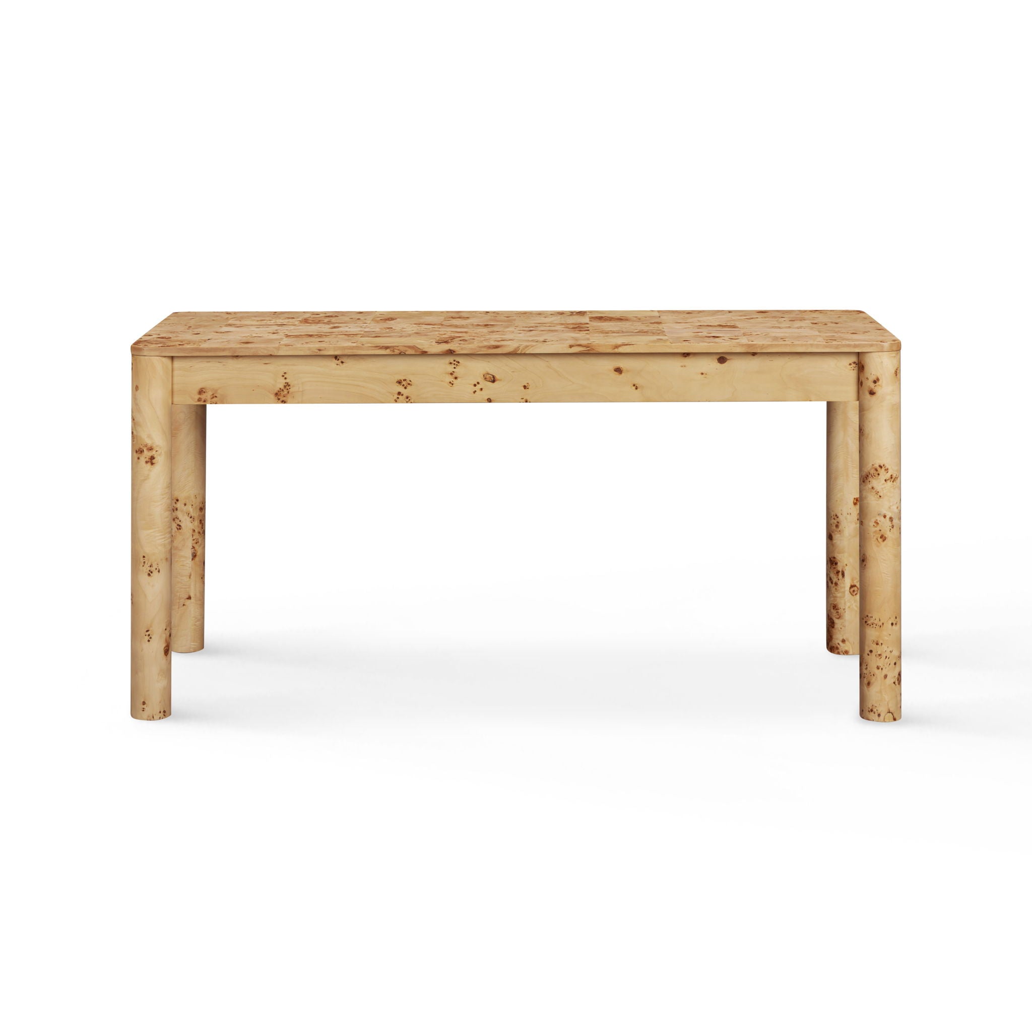 Berri - Burl 3-Drawer Work Desk - Natural