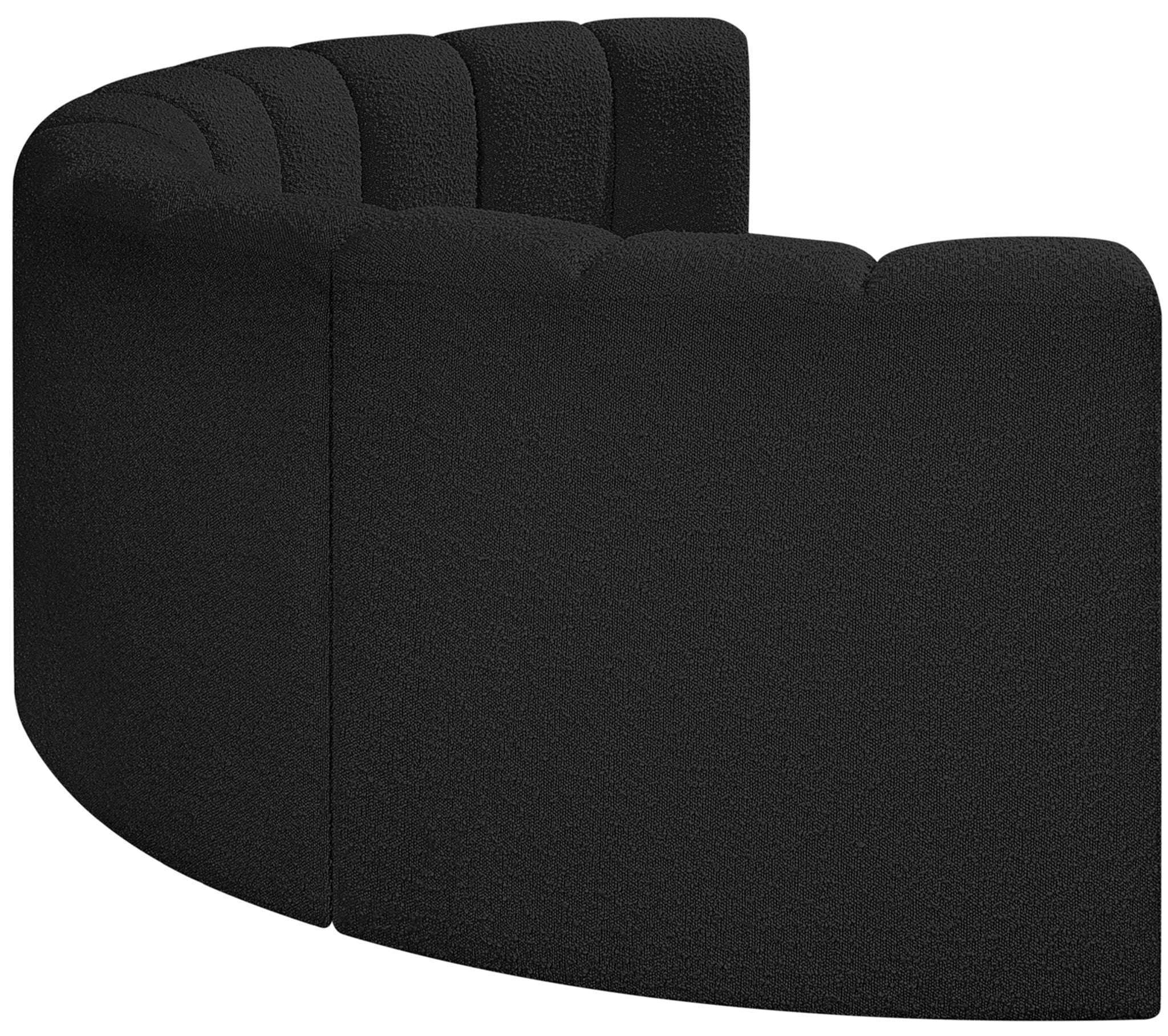 Arc - Boucle Fabric 4 Piece U-Shaped Modular Sofa