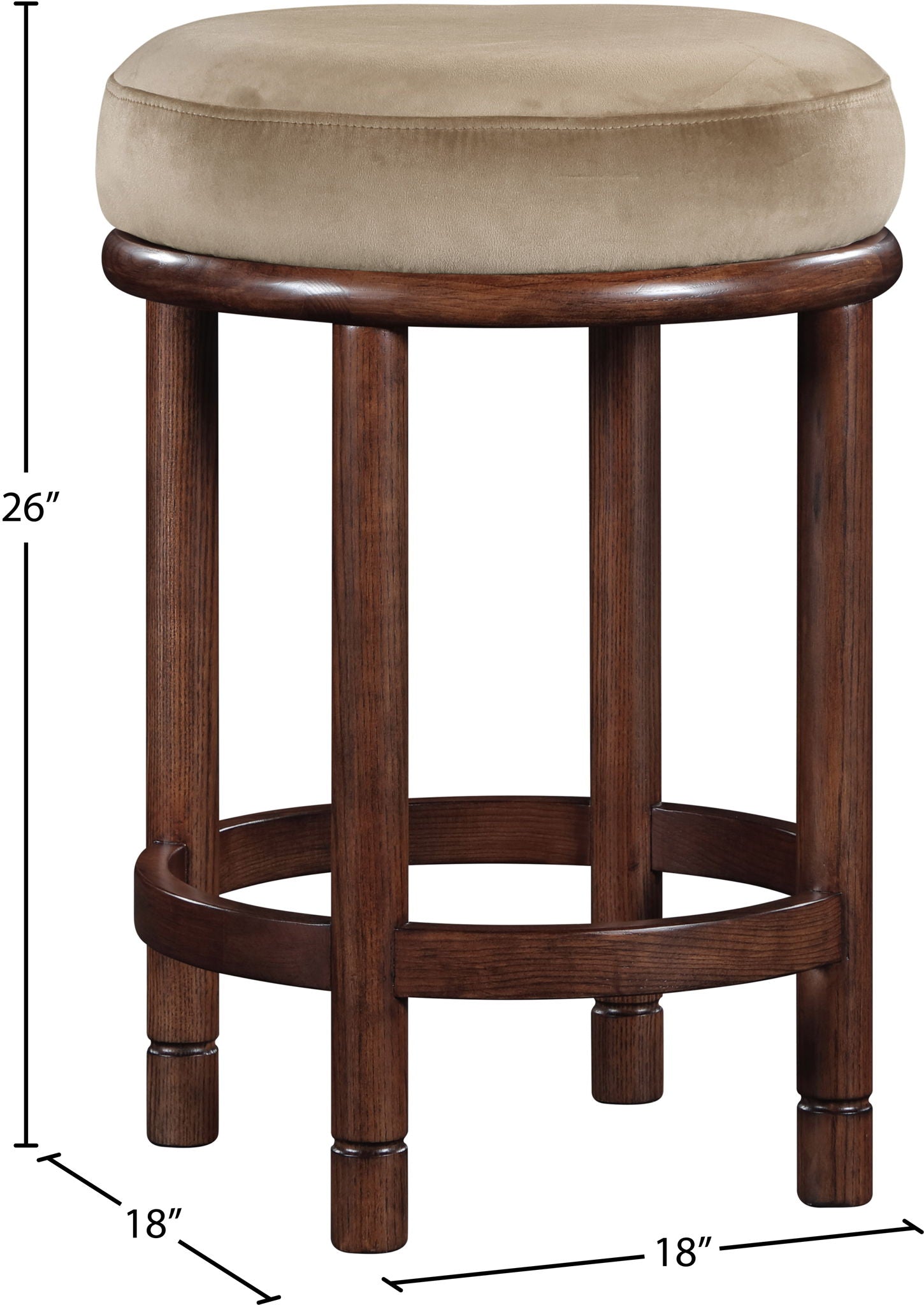 Monette - Counter Stool With Brown Base