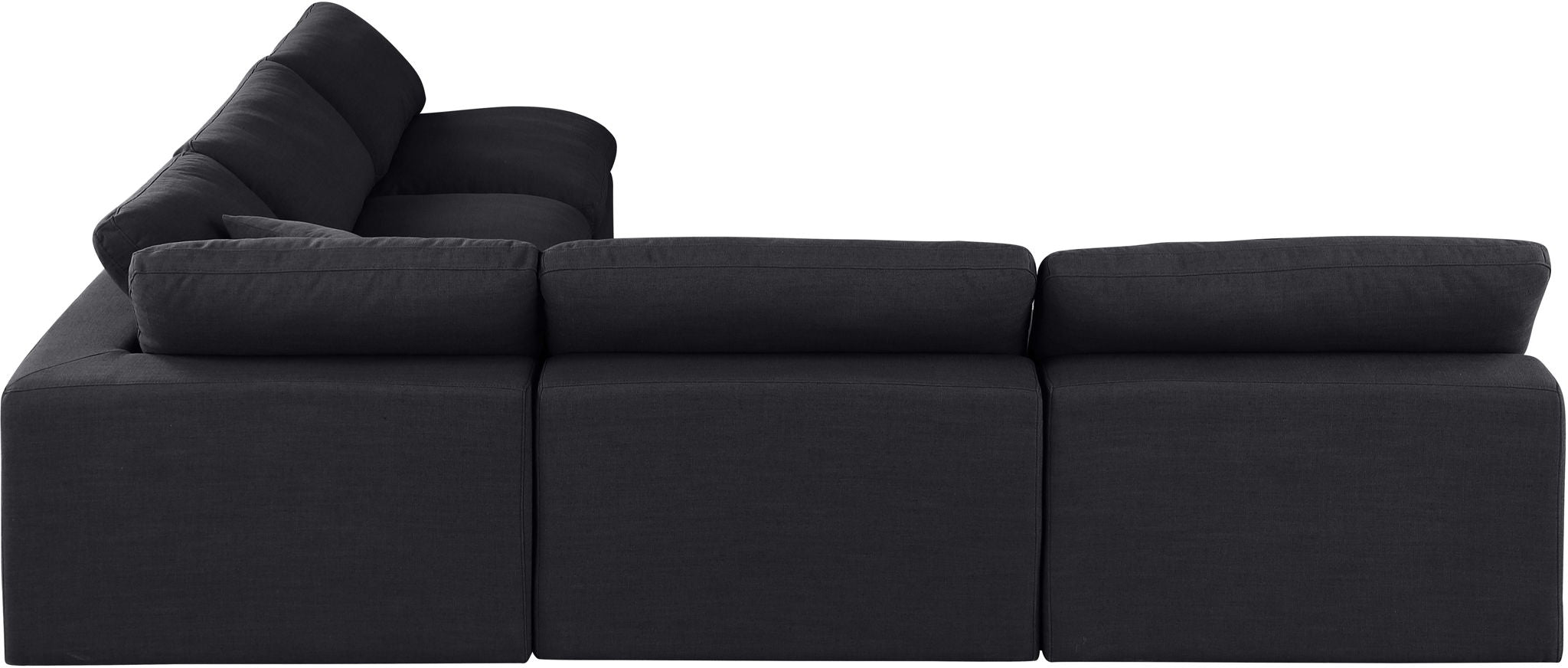 Comfy - 5 Piece Linen Modular Corner Armless Sectional