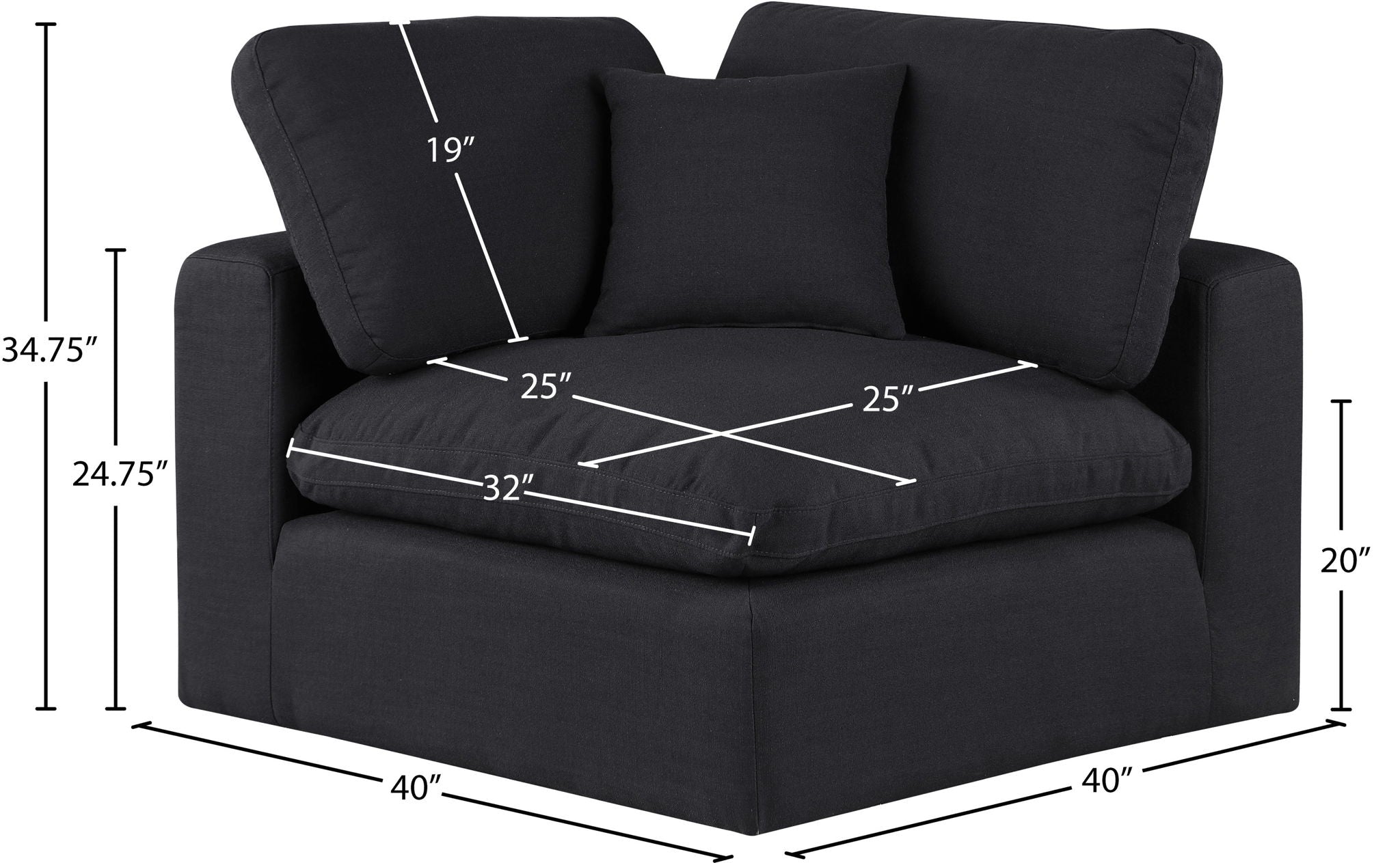 Comfy - Linen Corner Chair