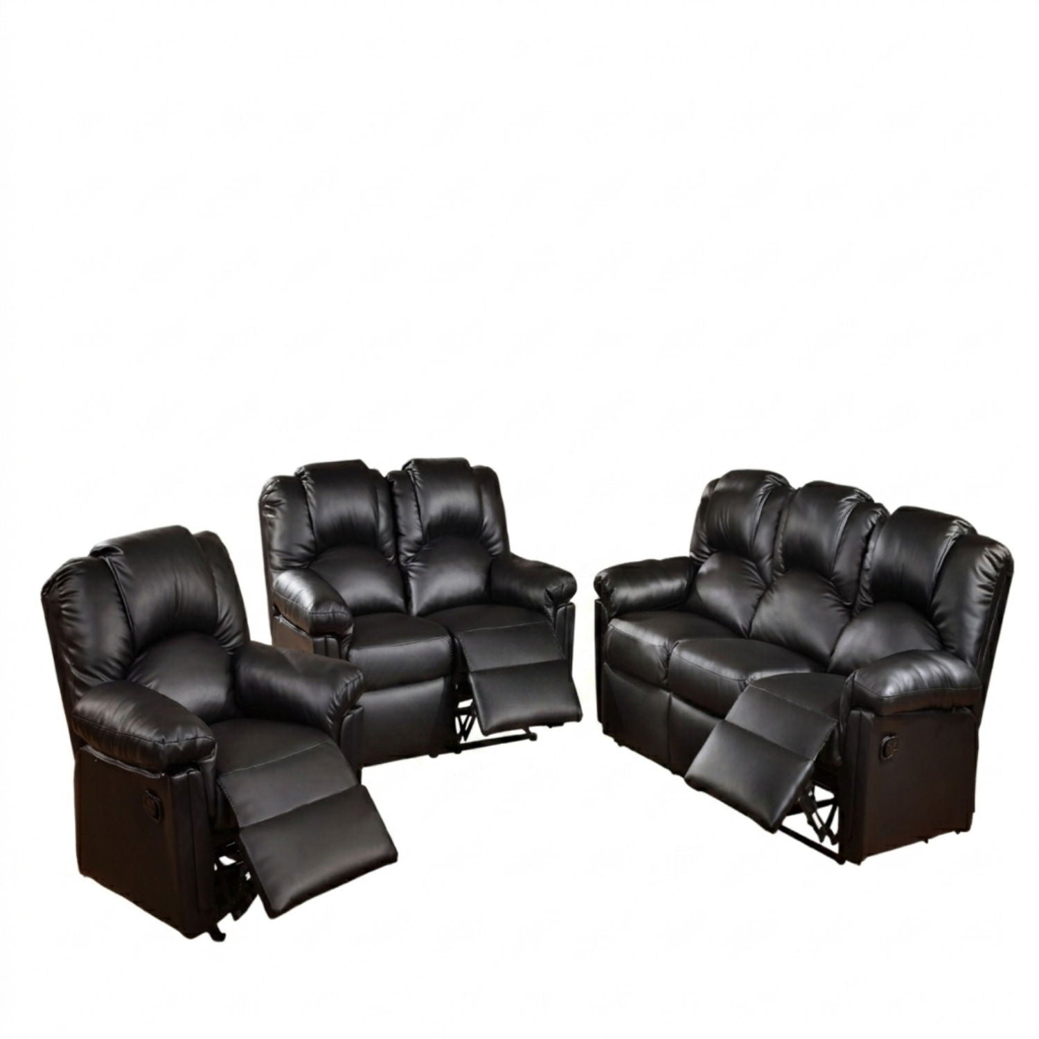 Modern Living Room Set, Cushion Backrest And Pillow Armrest