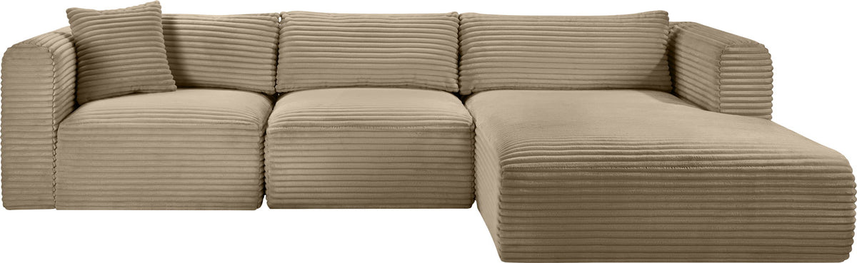 Shaggy - Fabric 3 Piece Modular Sectional