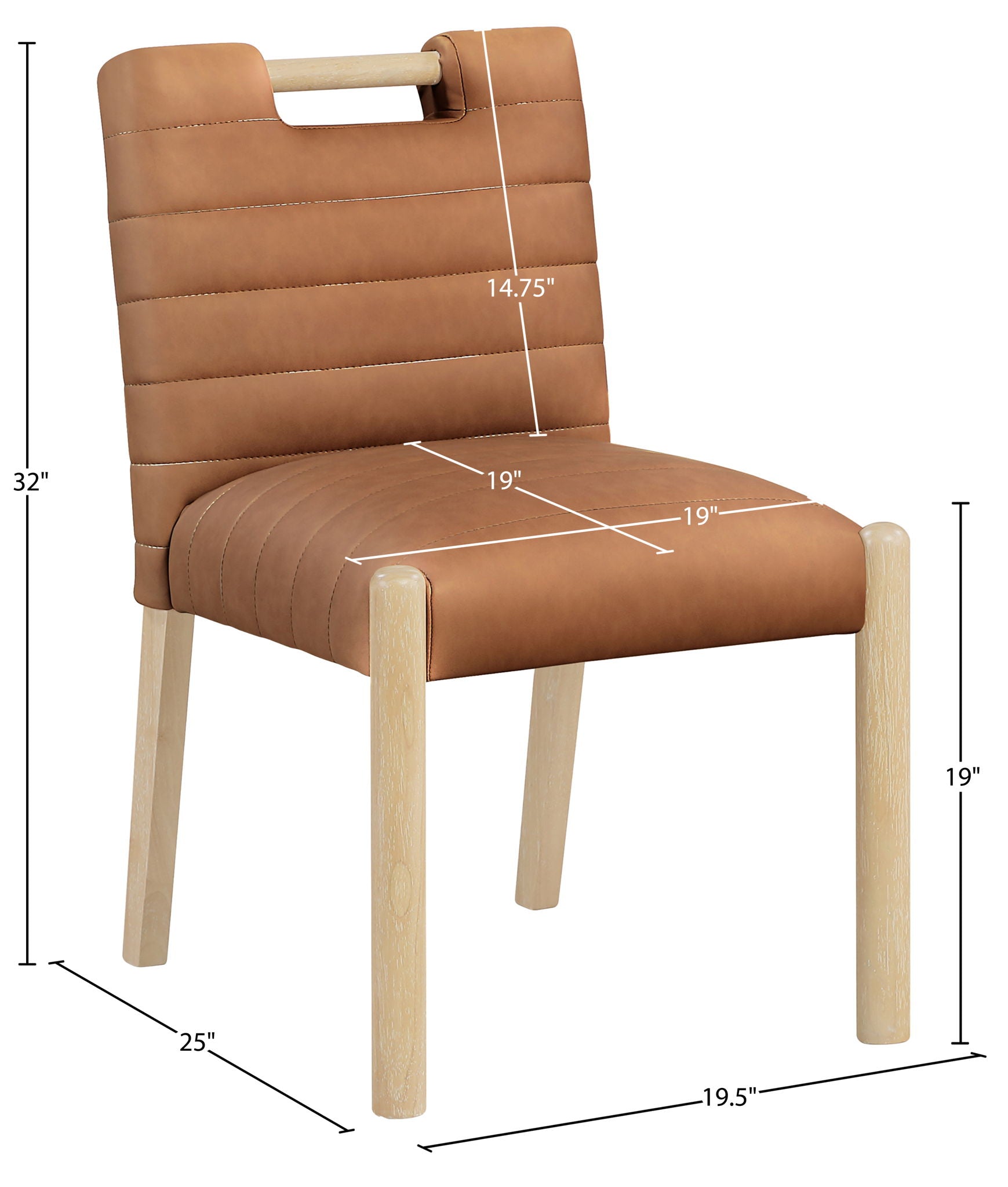 Aimee - Dining Side Chair (Set of 2) - Light Brown Legs