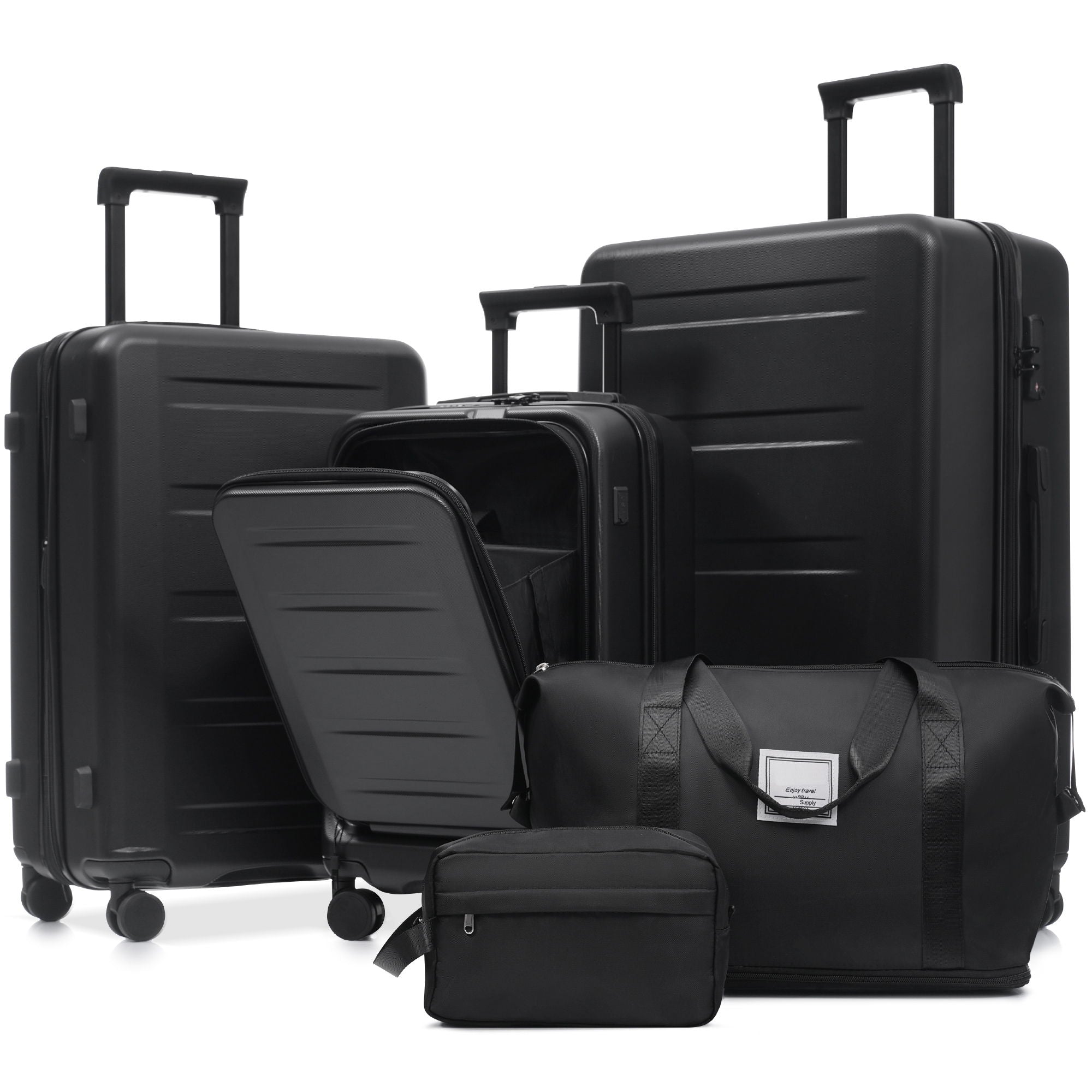 Hardside Luggage Set 5 Piece With Front Opening