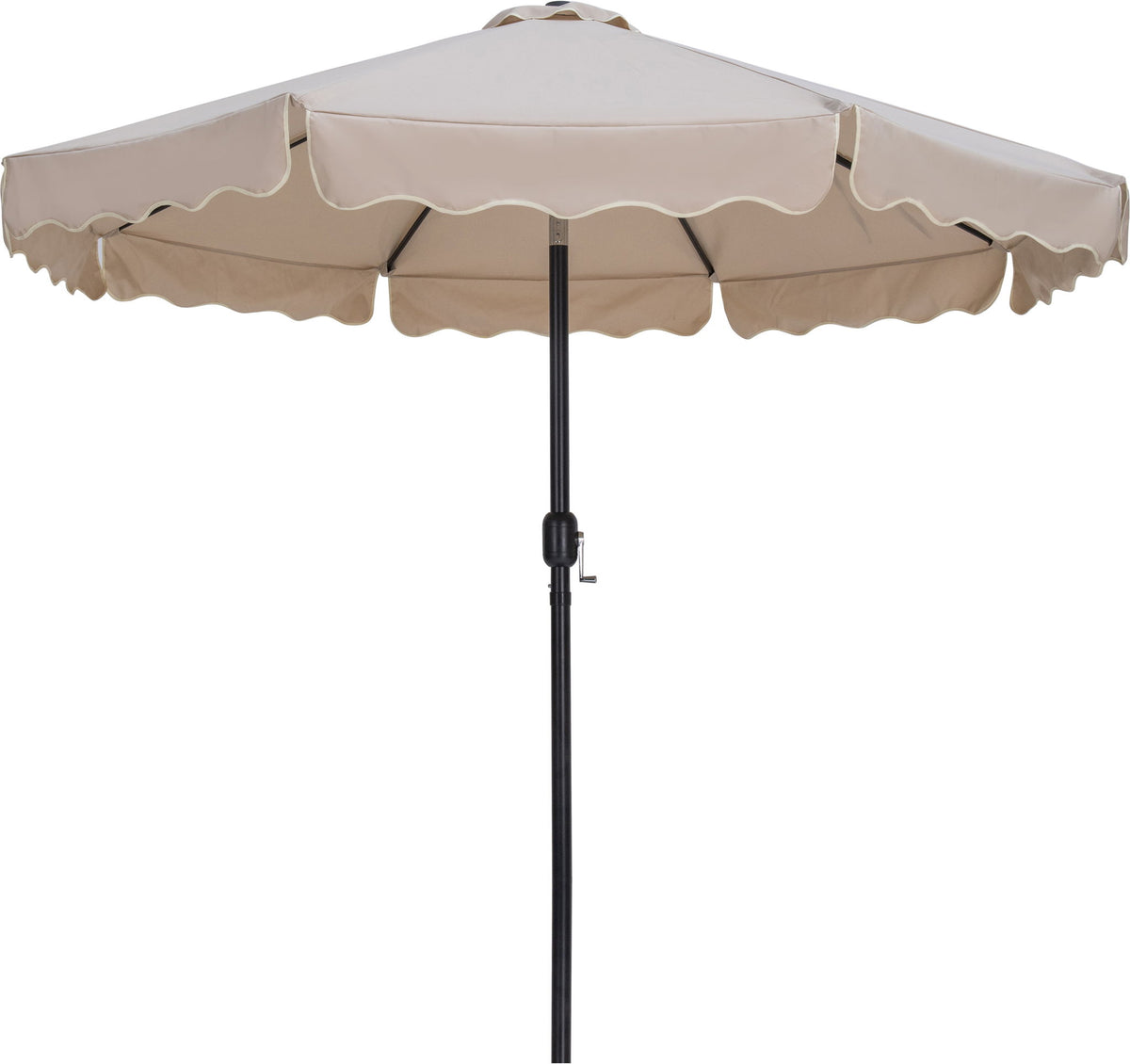 Amalfi - Aluminum Patio Umbrella - White Base / Black Pole