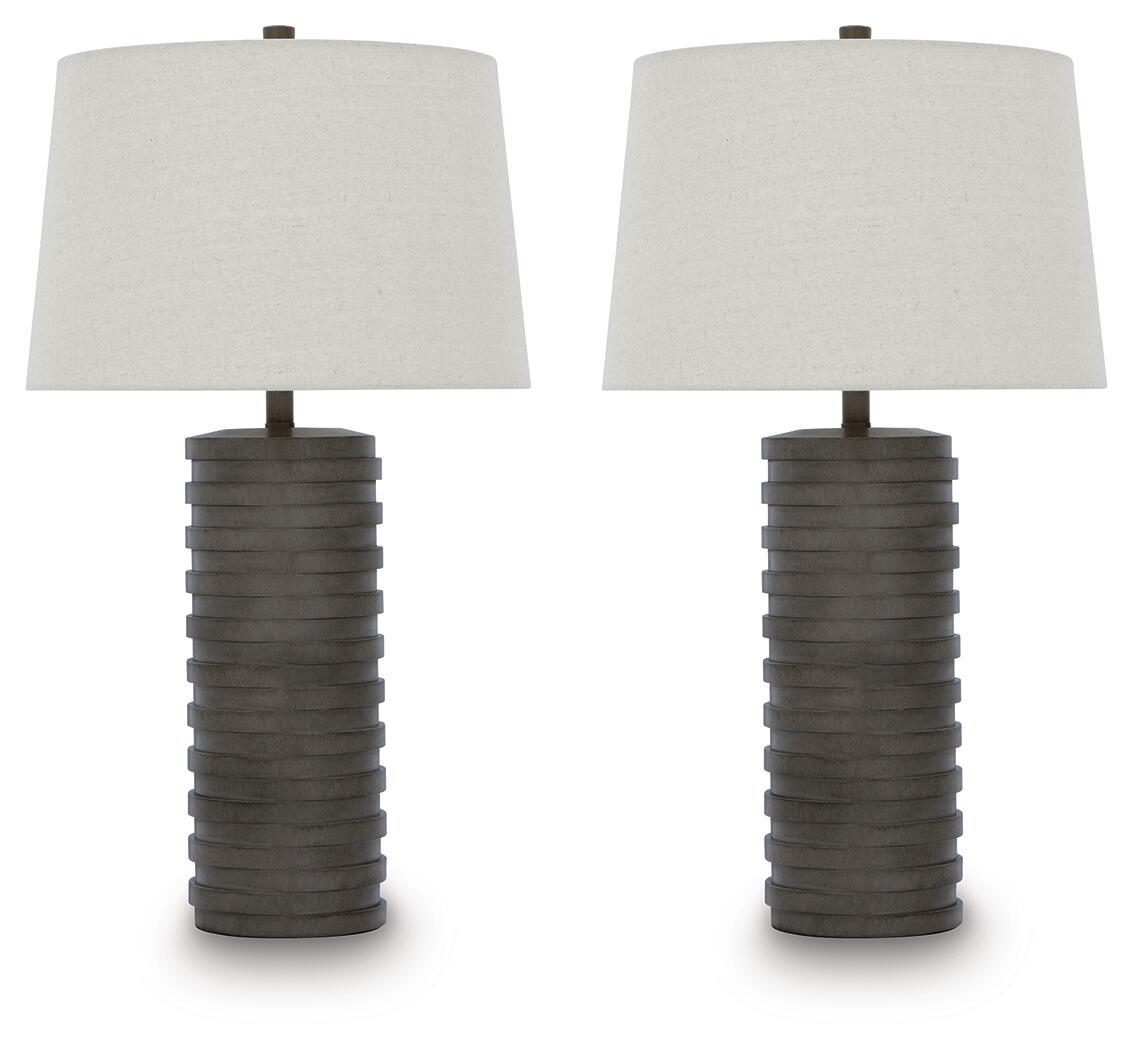 Neilett - Poly Table Lamp (Set of 2) - Antique Brown