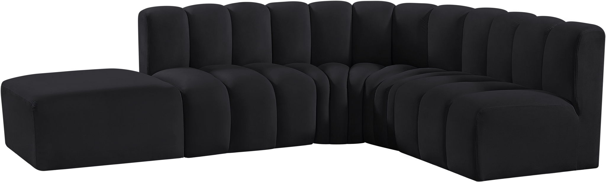 Arc - Velvet 5 Piece Corner Modular Sofa